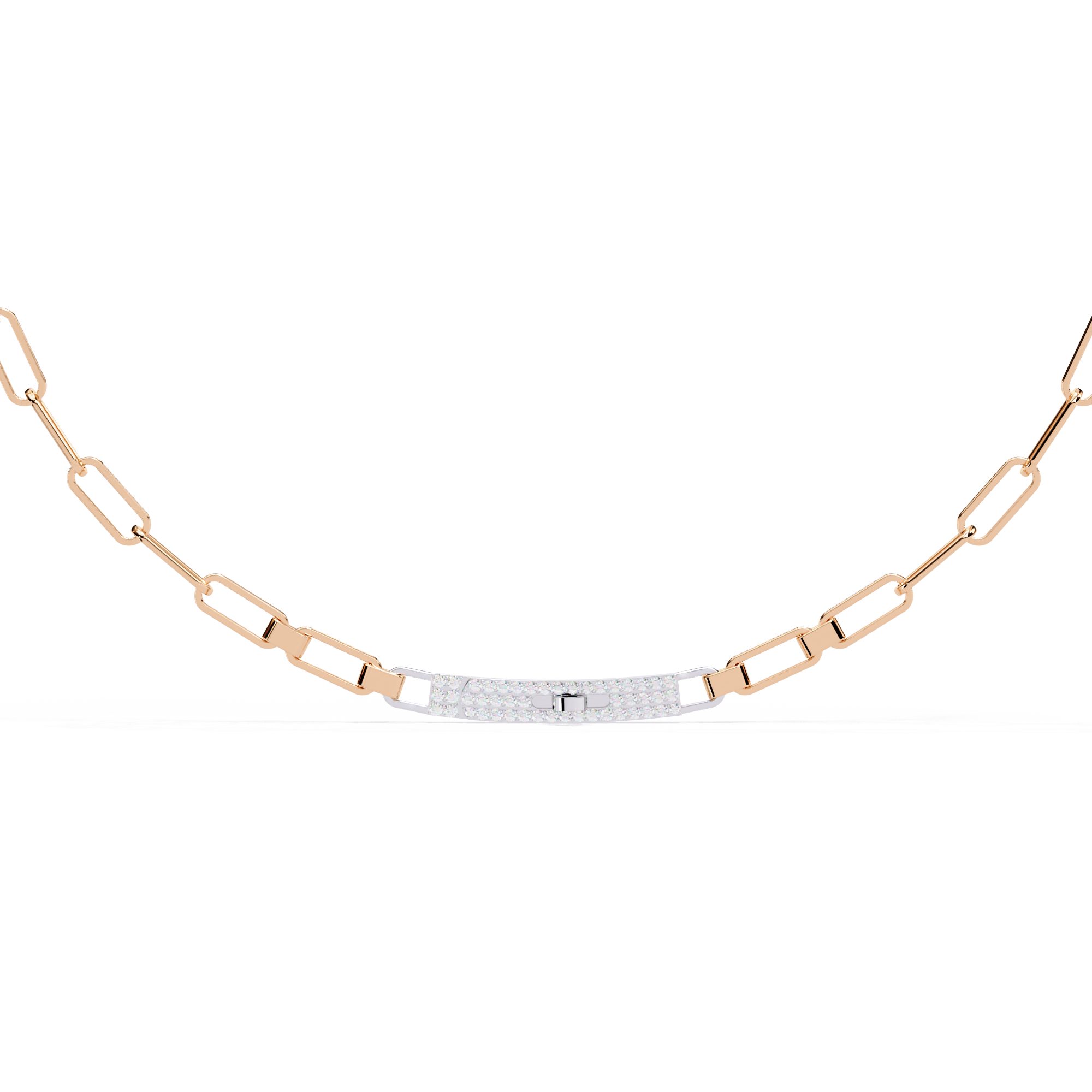 Fabulous Lab Grown Diamond With 18k Gold  Necklace For Ladies