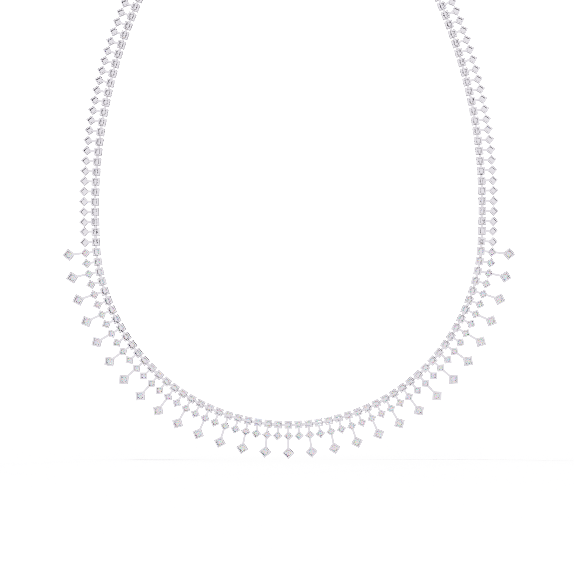 Fabulous With 18k Gold Lab Grown Diamond Necklace For Ladies