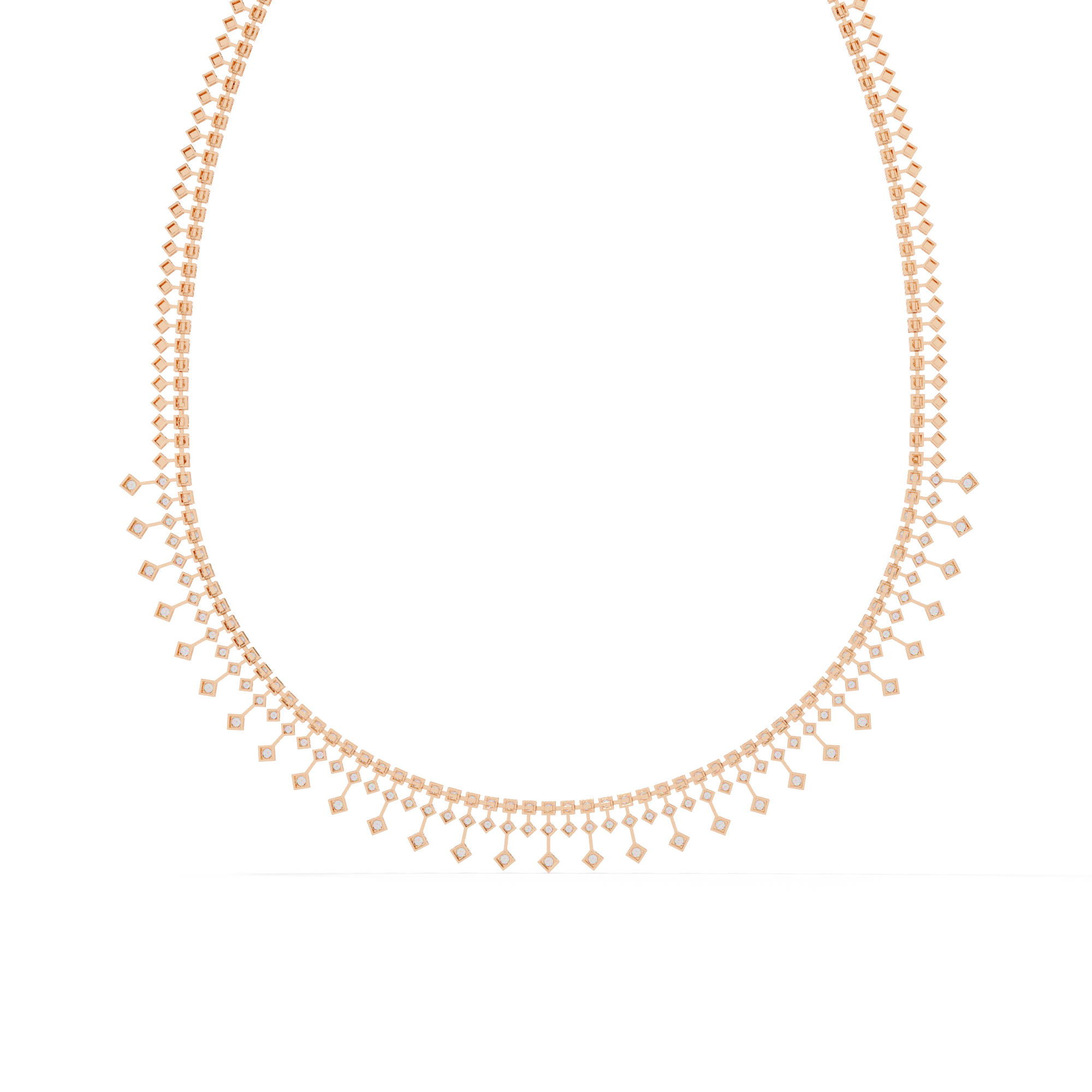 Fabulous With 18k Gold Lab Grown Diamond Necklace For Ladies