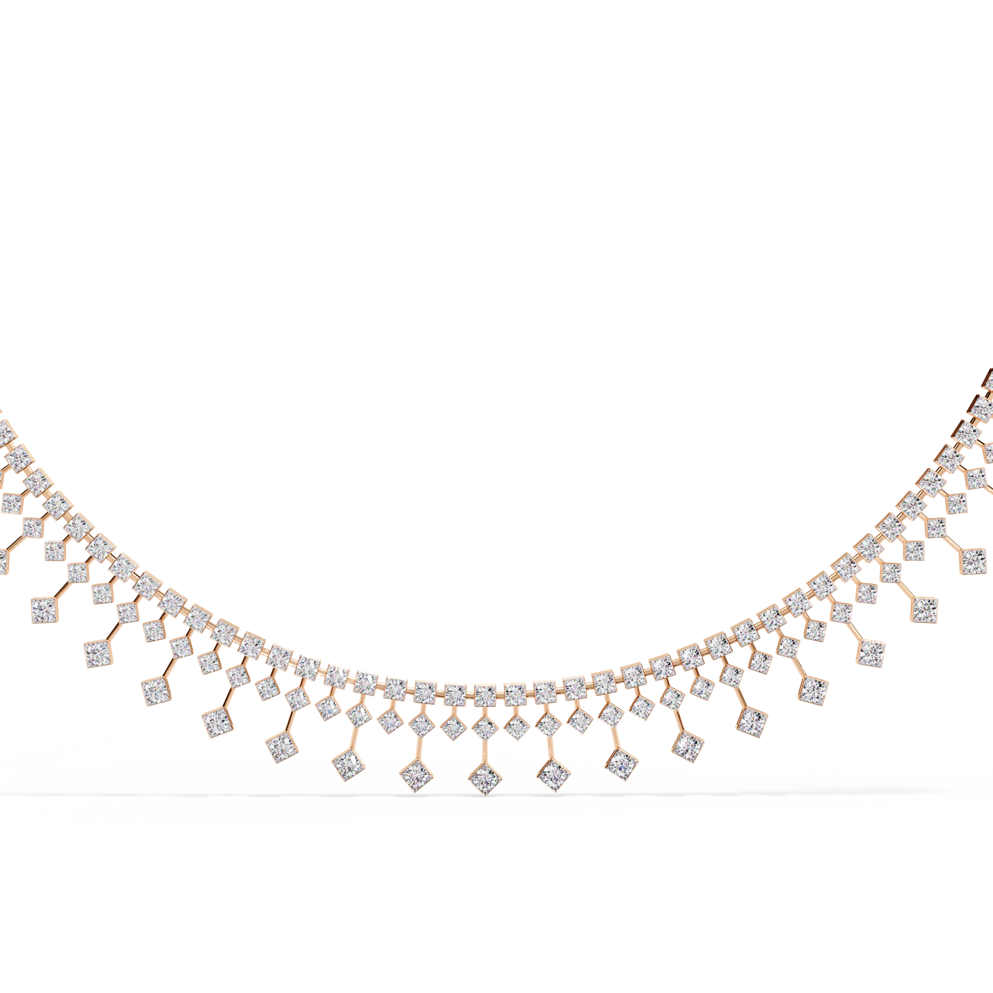 Fabulous With 18k Gold Lab Grown Diamond Necklace For Ladies