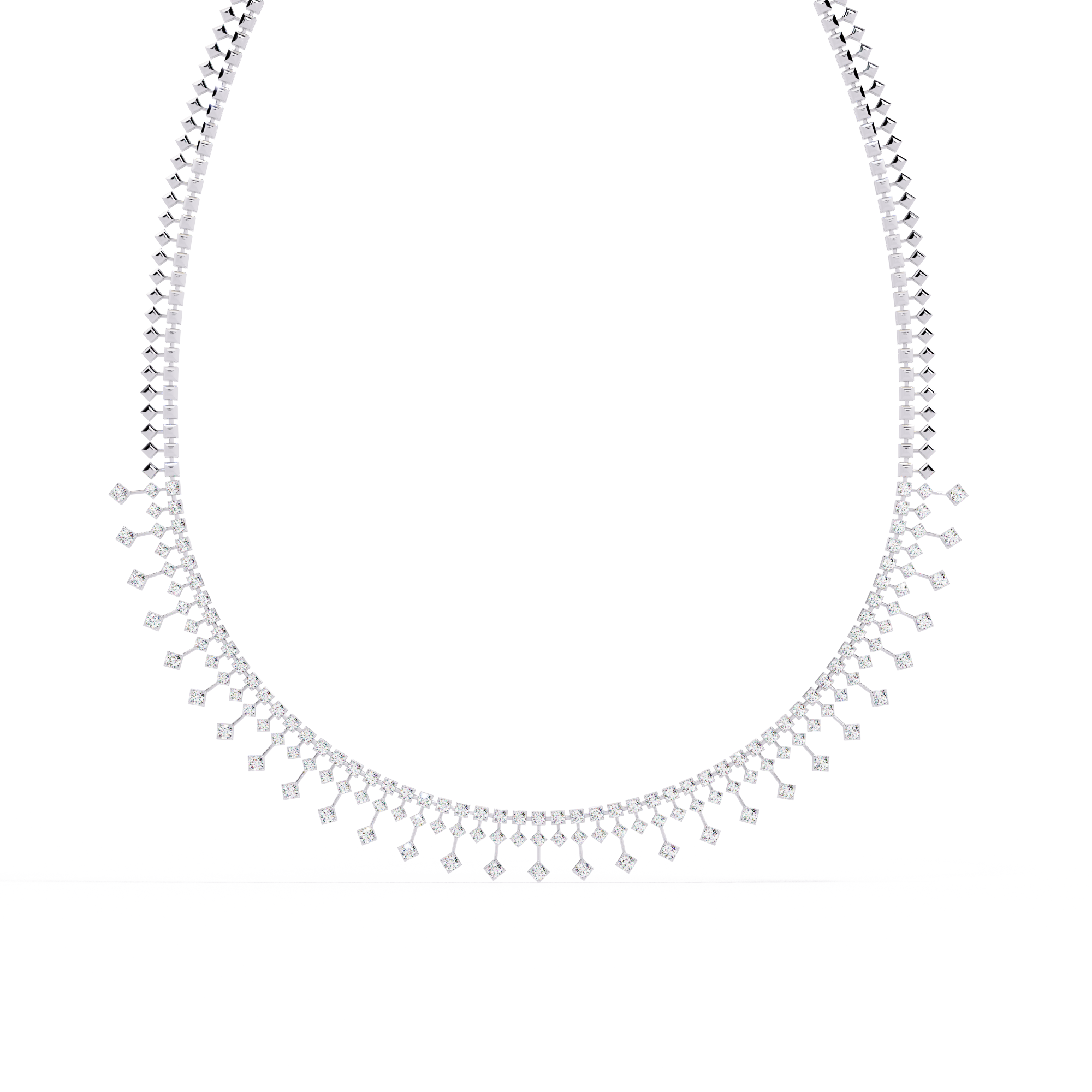 Fabulous With 18k Gold Lab Grown Diamond Necklace For Ladies