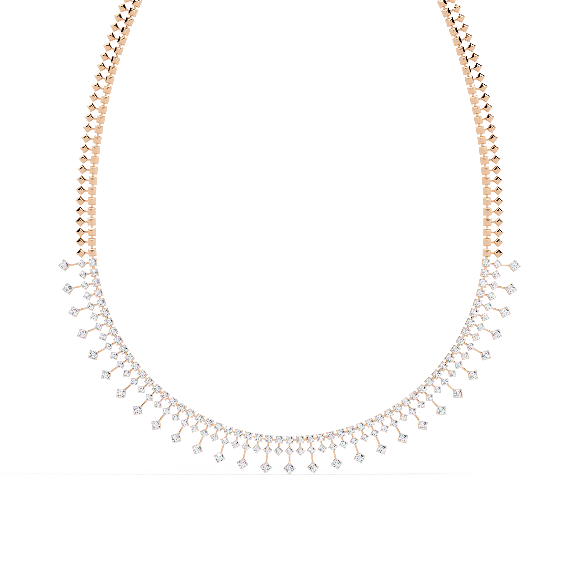 Fabulous With 18k Gold Lab Grown Diamond Necklace For Ladies