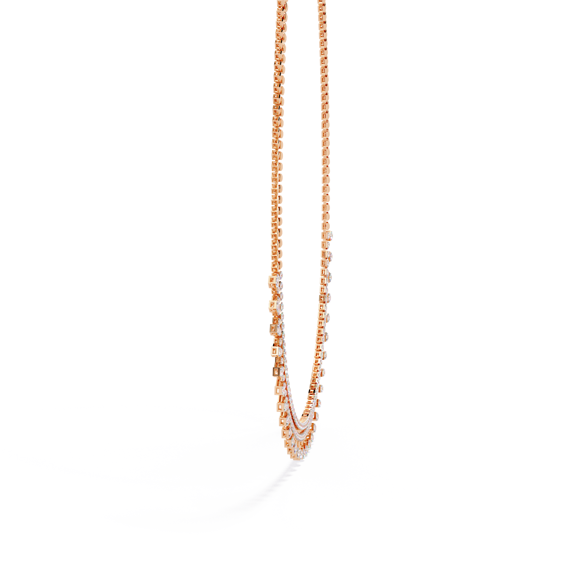 Fabulous With 18k Gold Lab Grown Diamond Necklace For Ladies