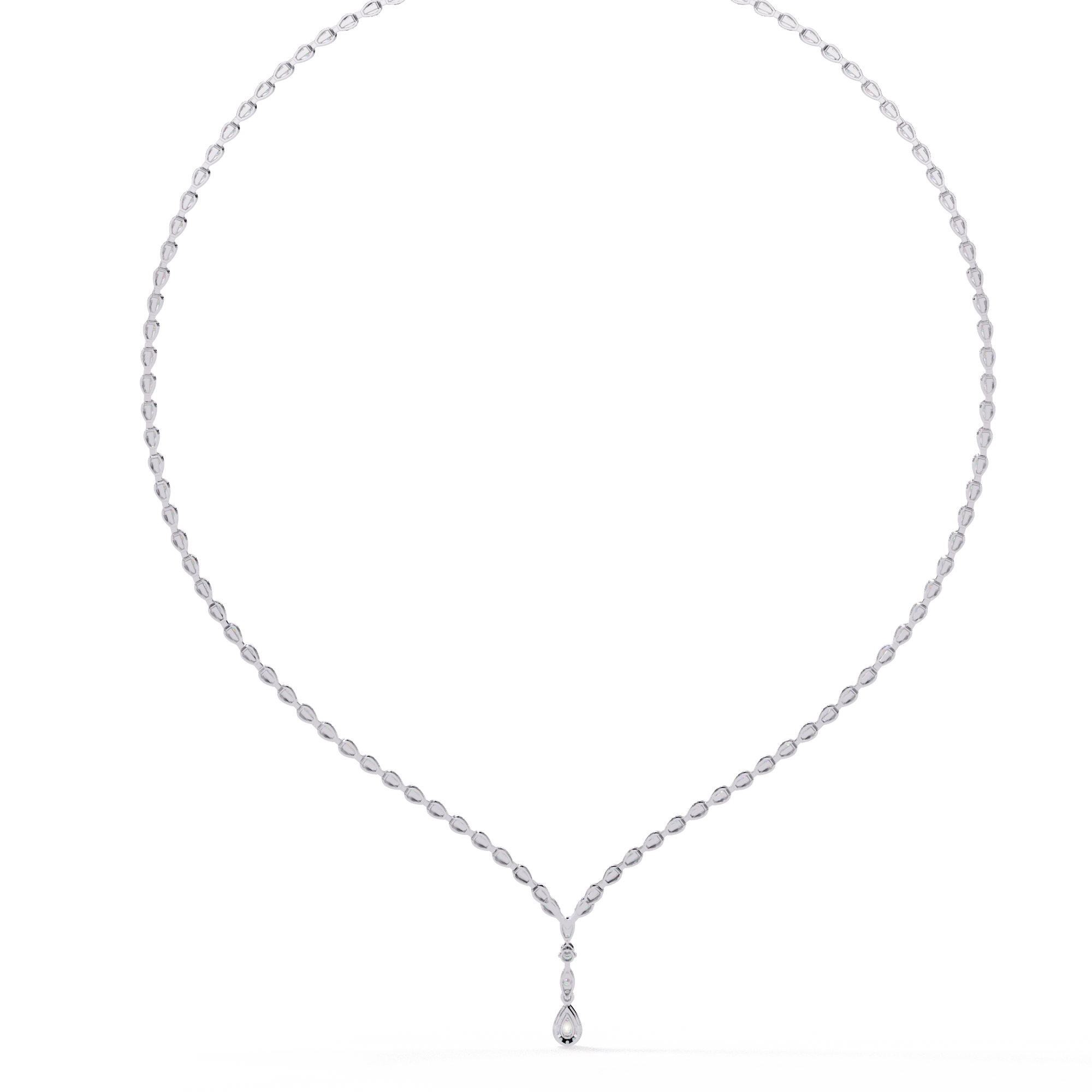 Lab Grown Diamond With 18k Gold Necklace For Ladies