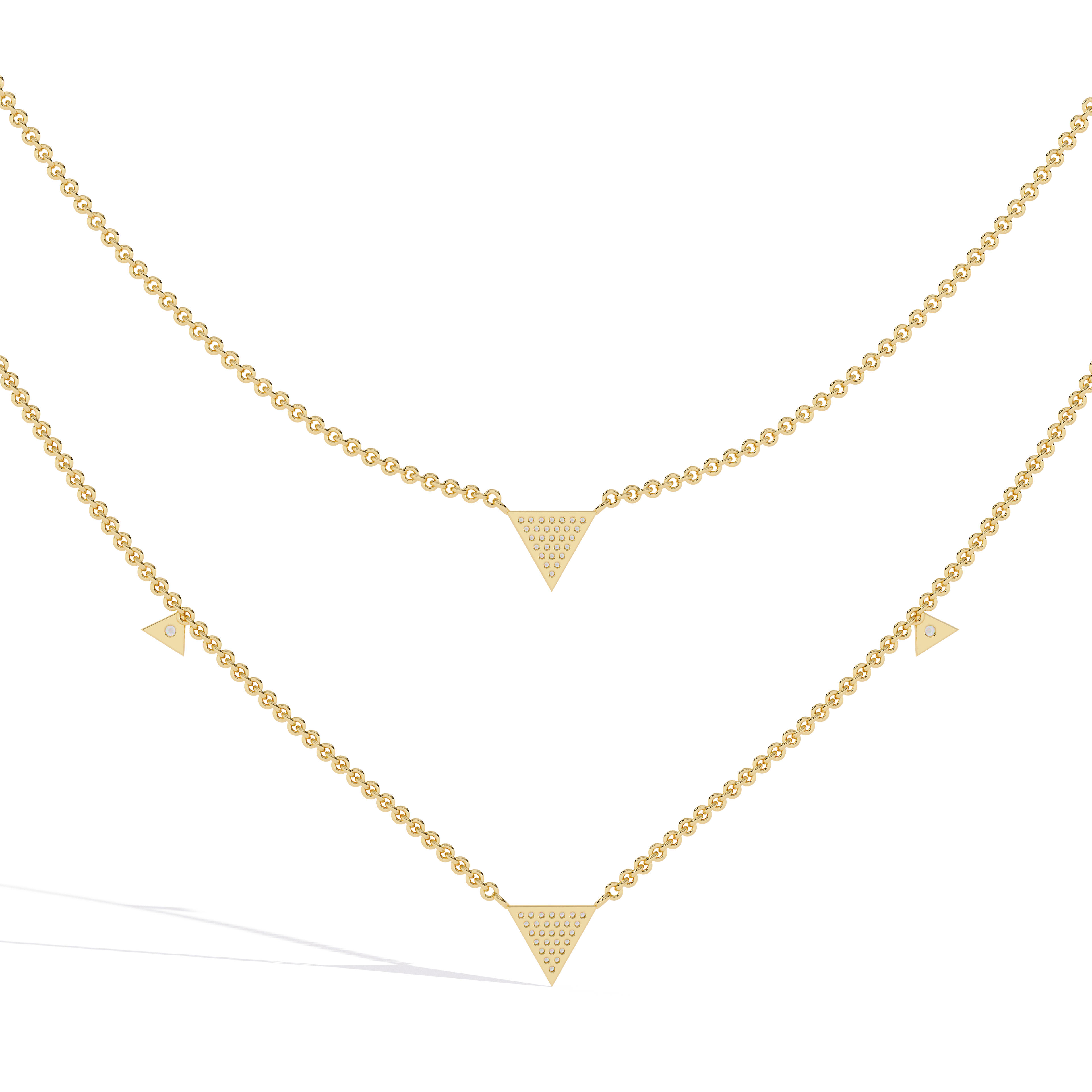 Lab Grown Diamond 18k Gold Necklace  For Ladies