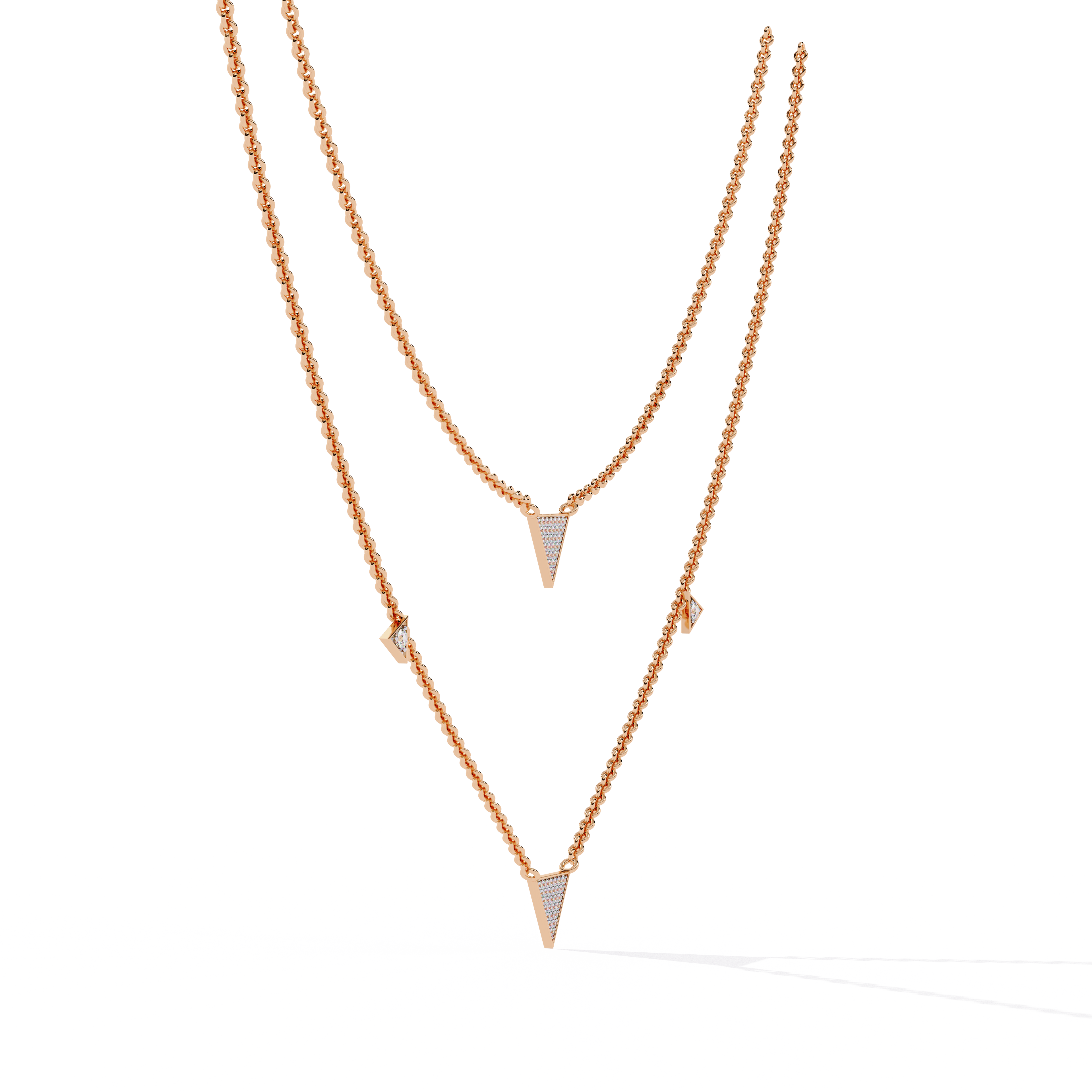 Lab Grown Diamond 18k Gold Necklace  For Ladies