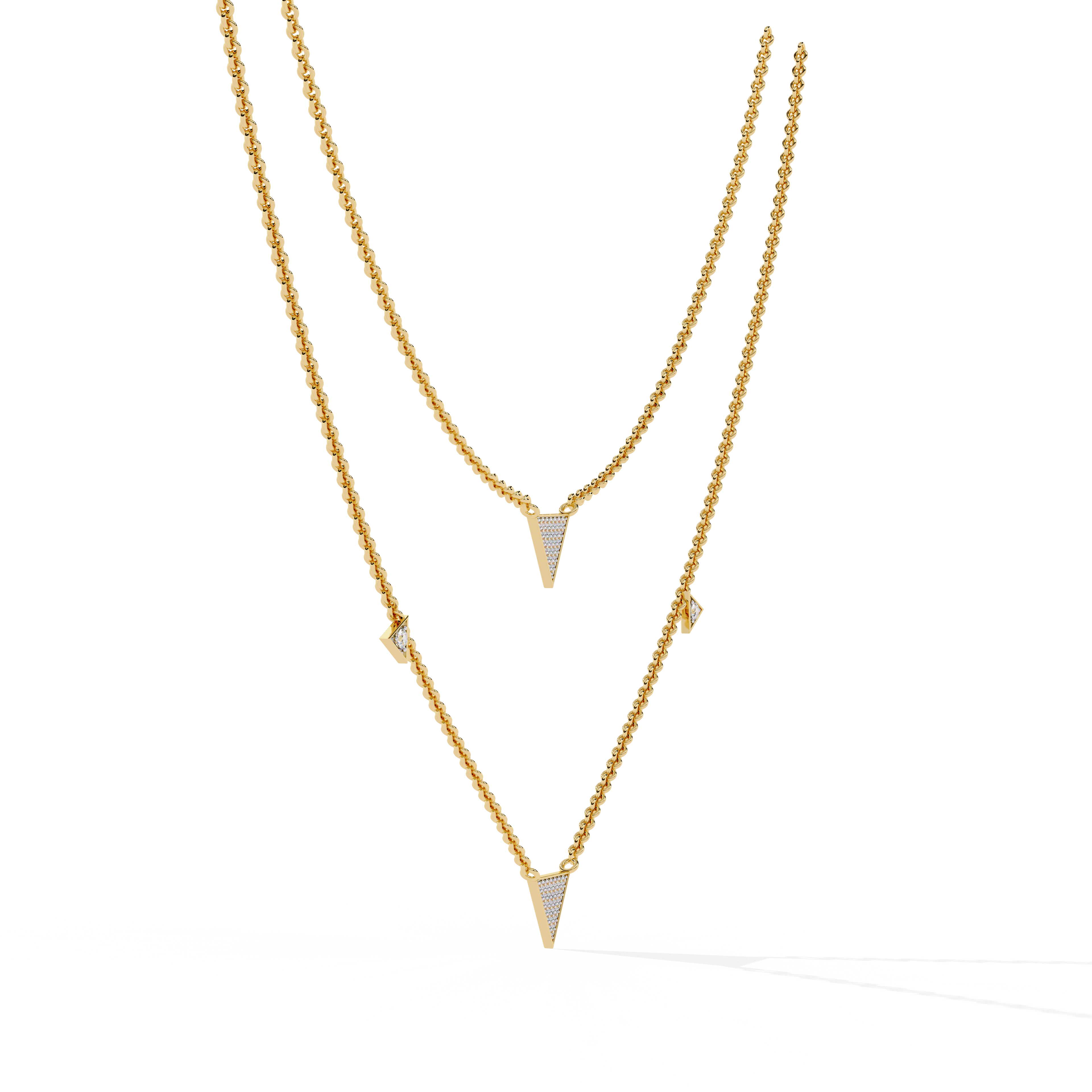 Lab Grown Diamond 18k Gold Necklace  For Ladies