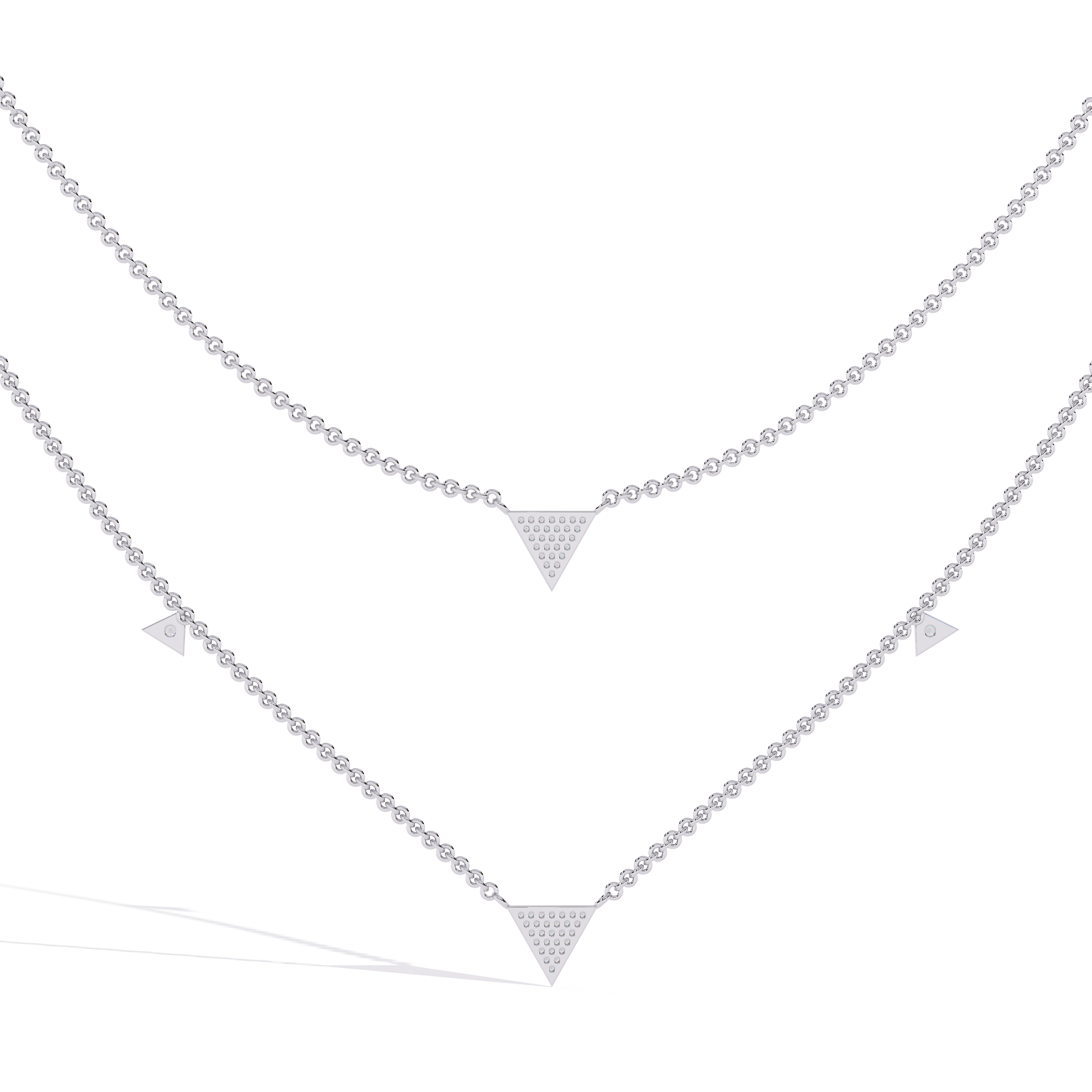 Lab Grown Diamond 18k Gold Necklace  For Ladies