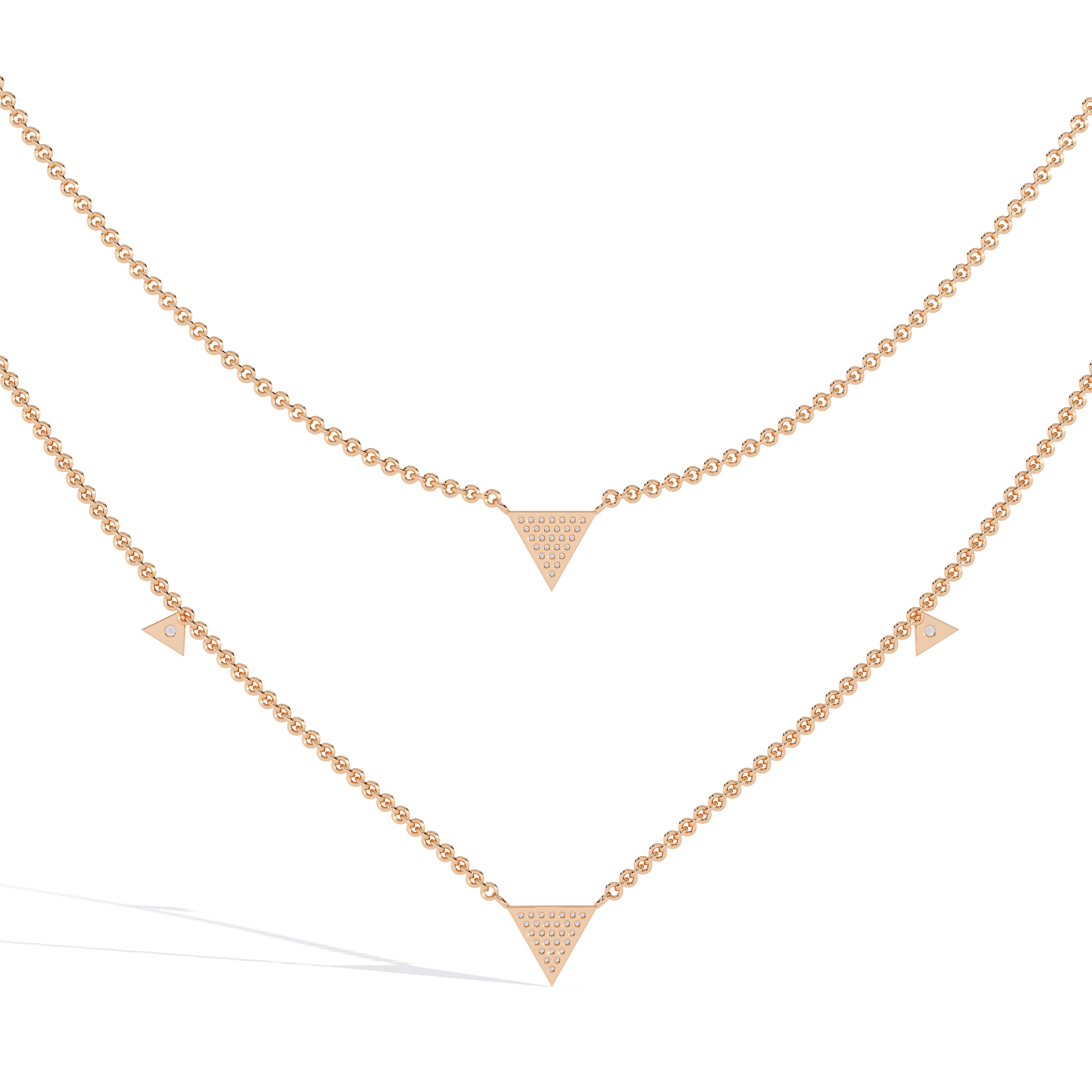 Lab Grown Diamond 18k Gold Necklace  For Ladies
