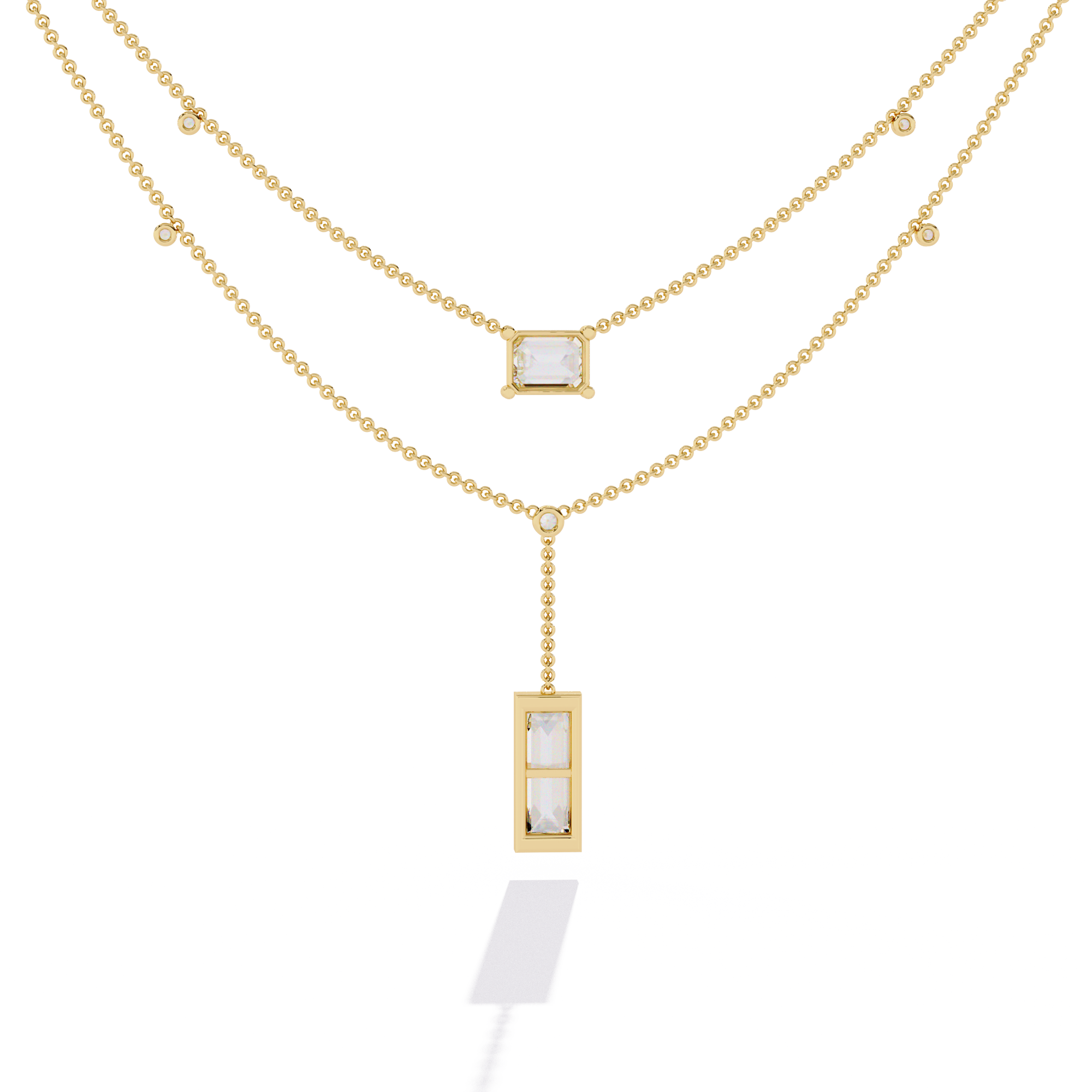 18k Gold Lab Grown Diamond Beautiful Necklace For Ladies