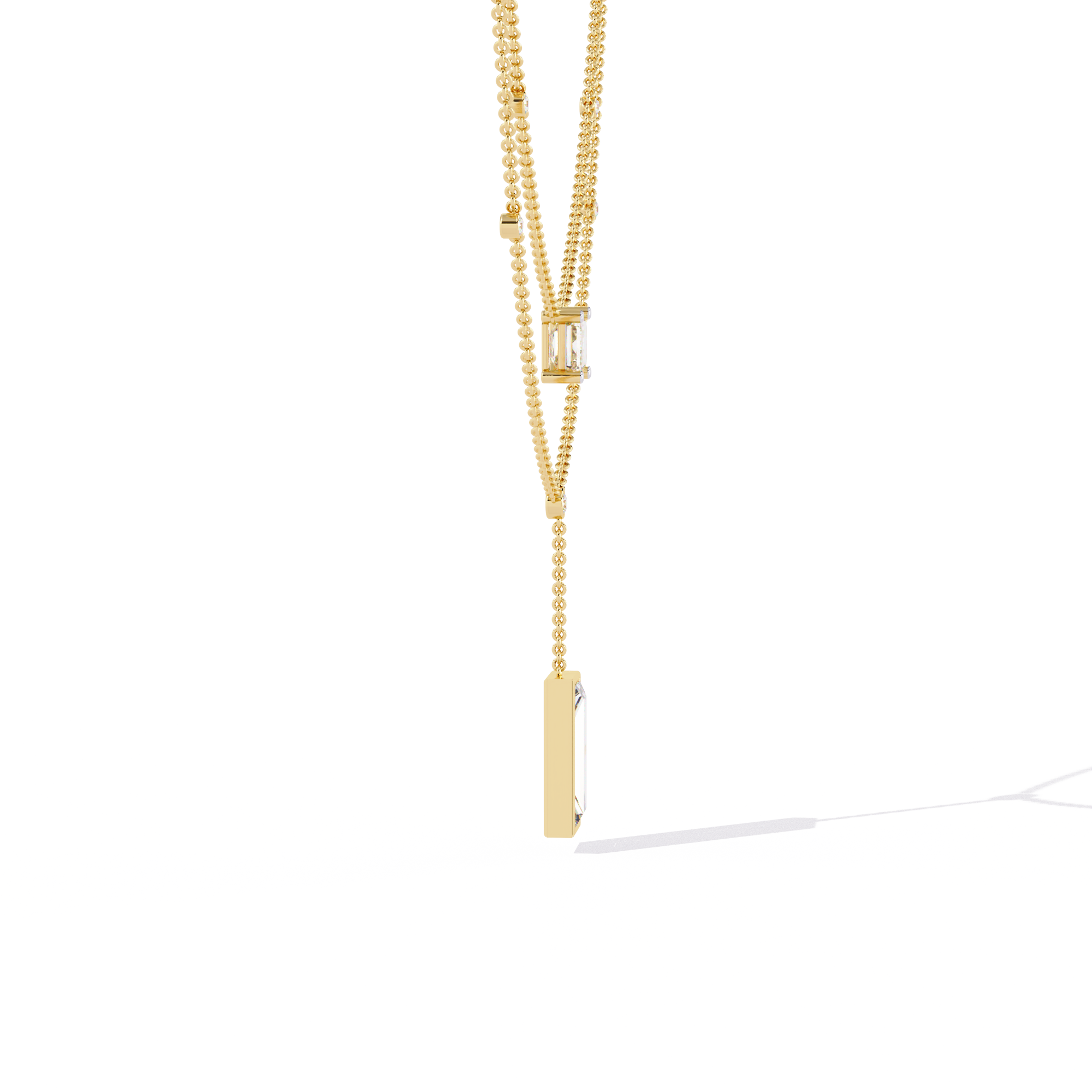 18k Gold Lab Grown Diamond Beautiful Necklace For Ladies