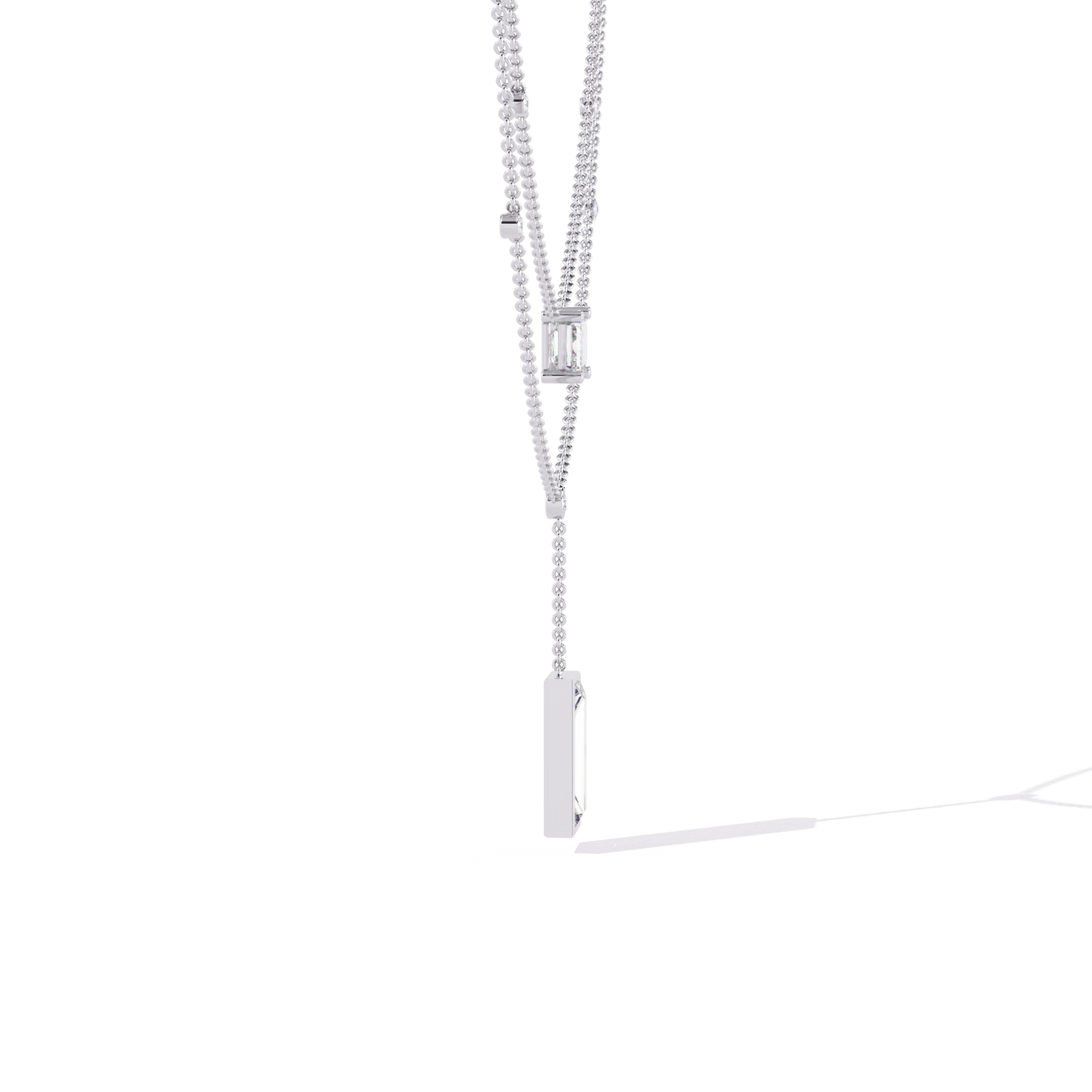 18k Gold Lab Grown Diamond Beautiful Necklace For Ladies