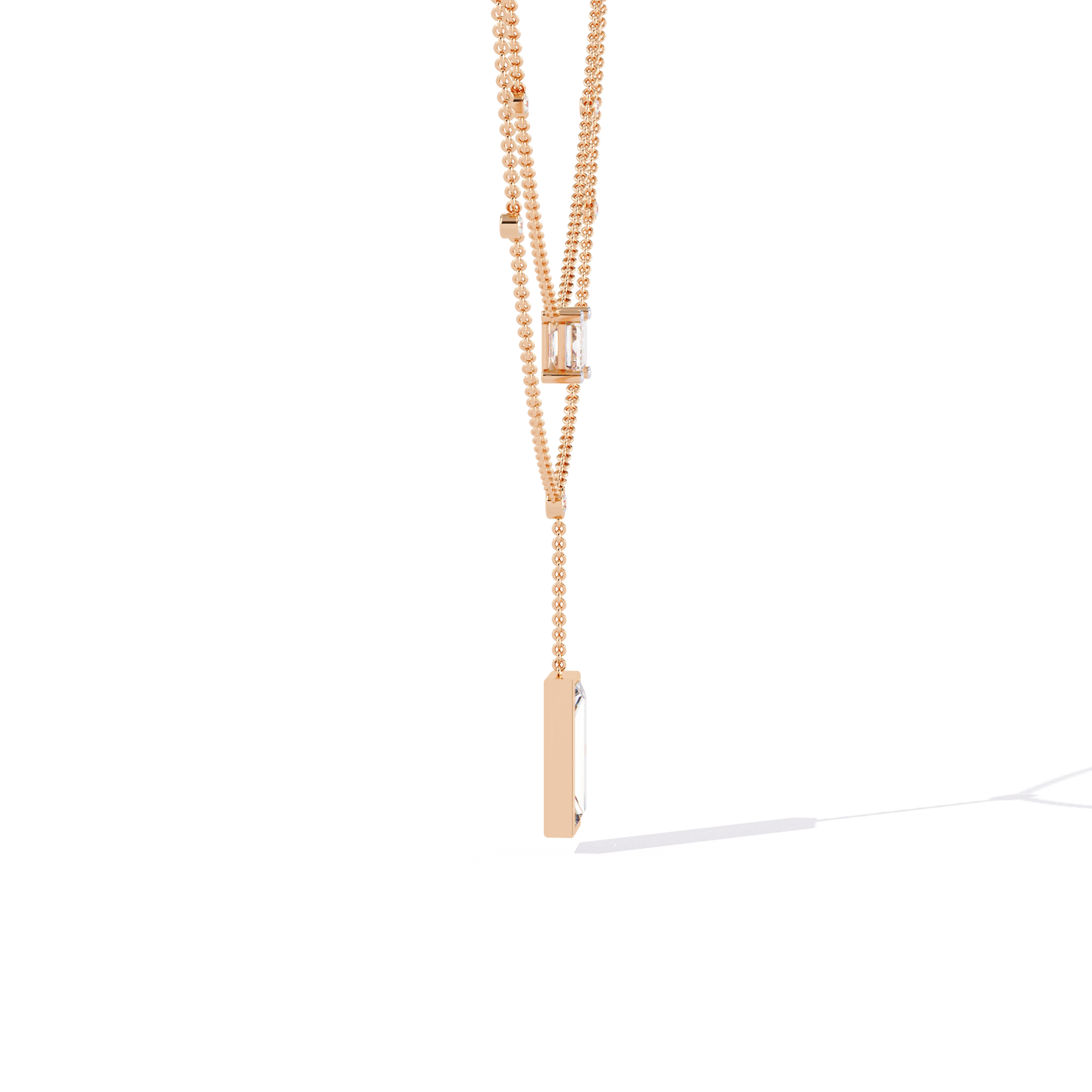 18k Gold Lab Grown Diamond Beautiful Necklace For Ladies