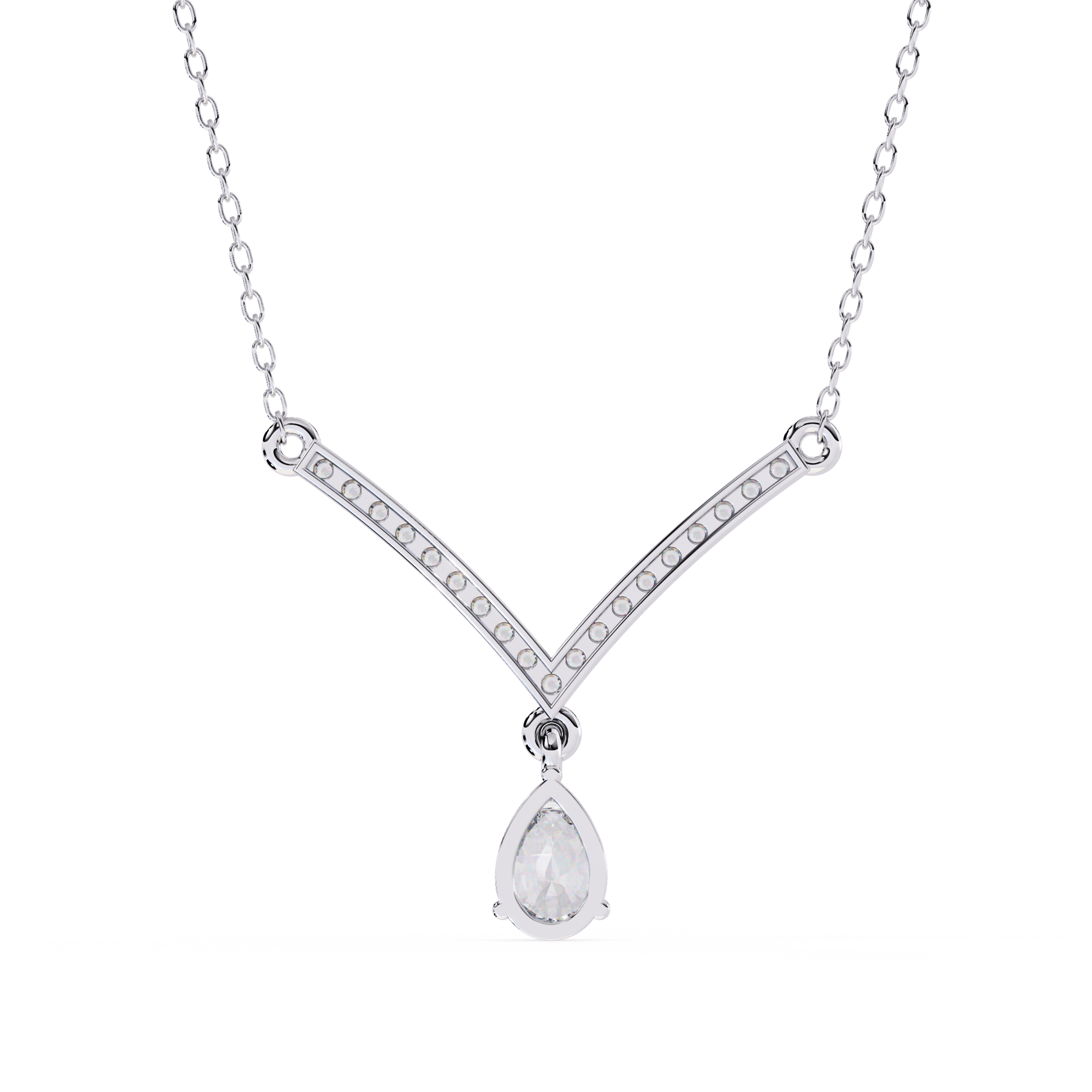 Higher Selling 18k Gold Lab Grown Diamond Beautiful Necklace For Ladies