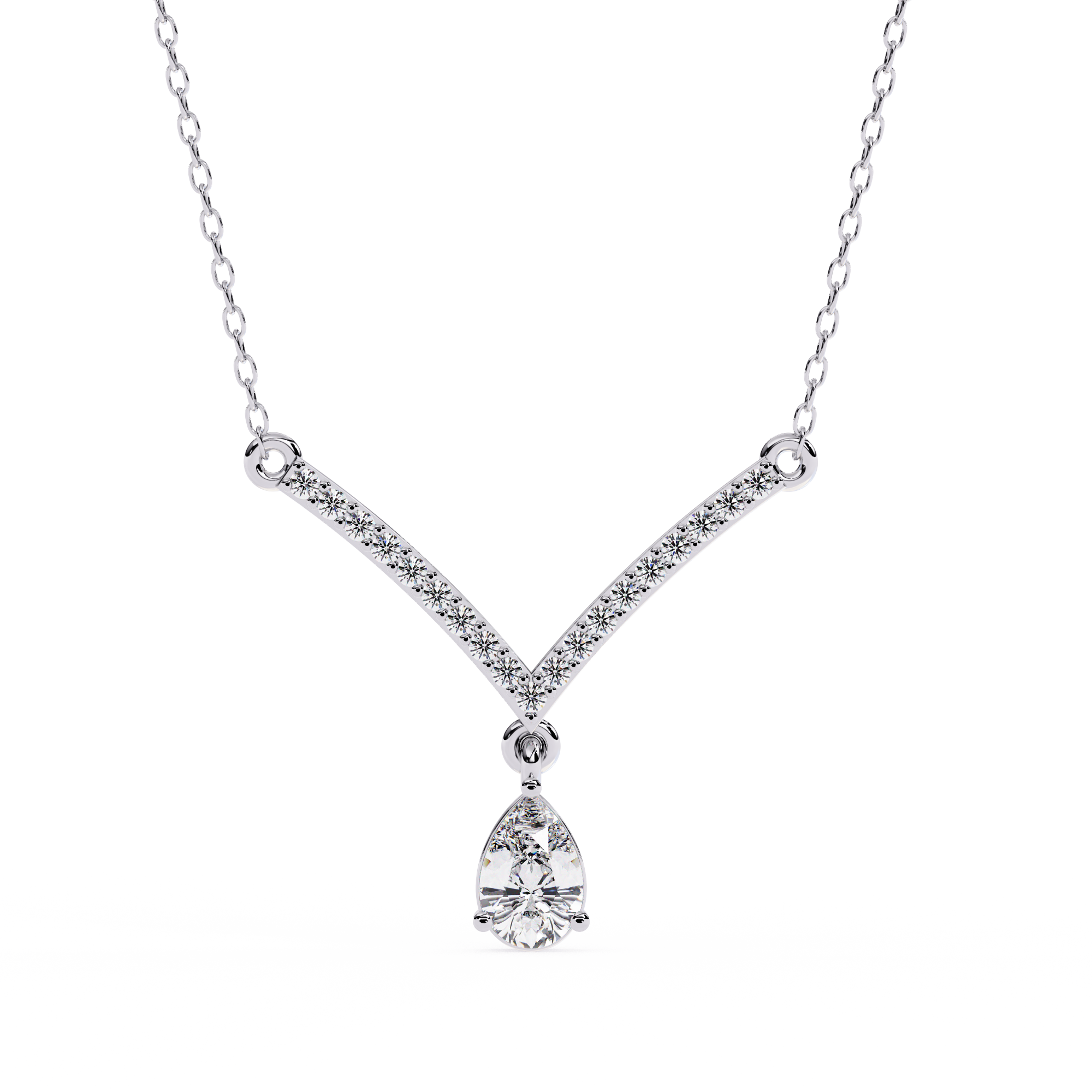 Higher Selling 18k Gold Lab Grown Diamond Beautiful Necklace For Ladies