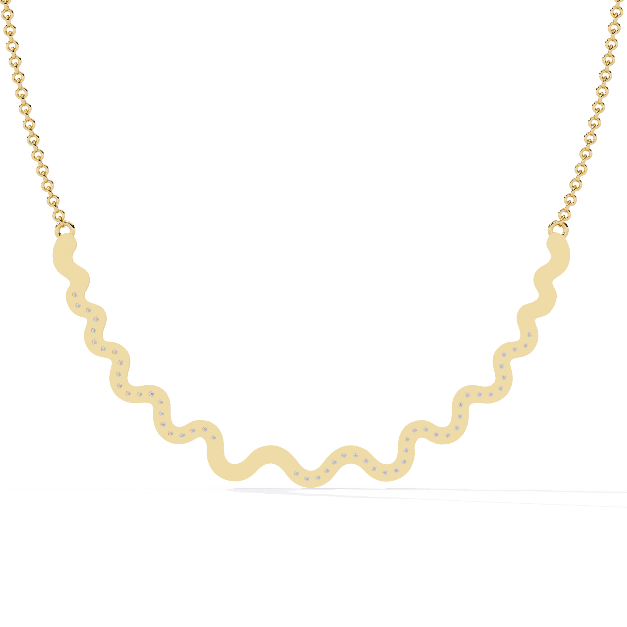 Beautiful Necklace For Ladies 18k Gold Lab Grown Diamond