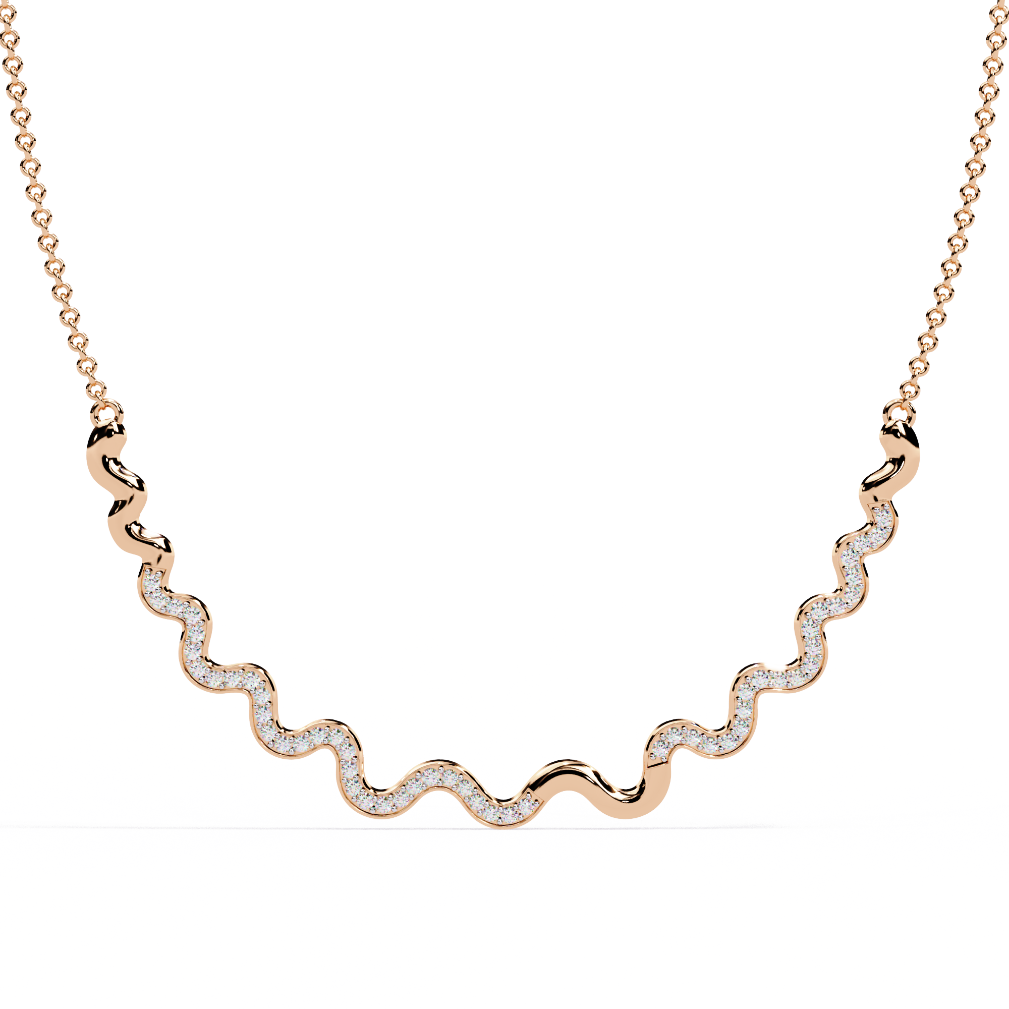 Beautiful Necklace For Ladies 18k Gold Lab Grown Diamond