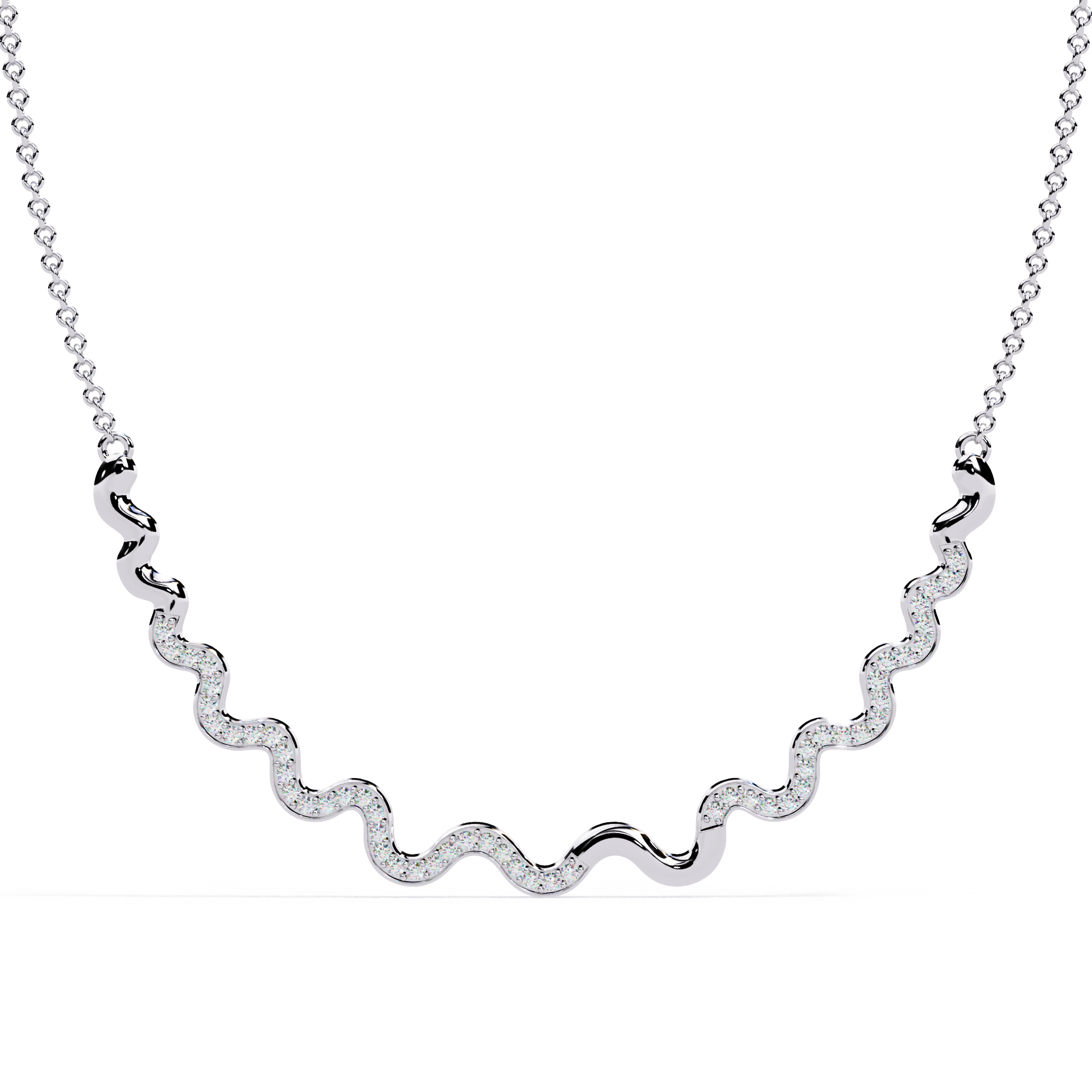 Beautiful Necklace For Ladies 18k Gold Lab Grown Diamond