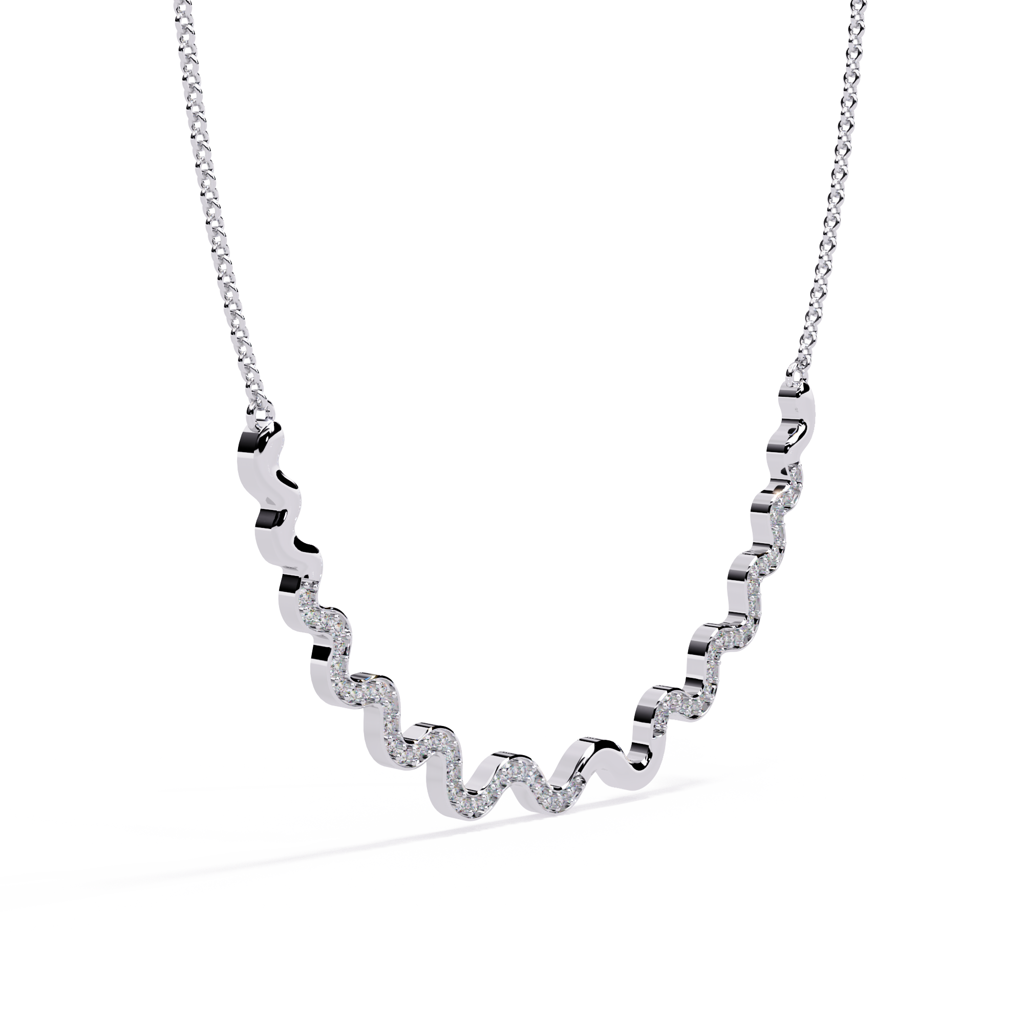 Beautiful Necklace For Ladies 18k Gold Lab Grown Diamond