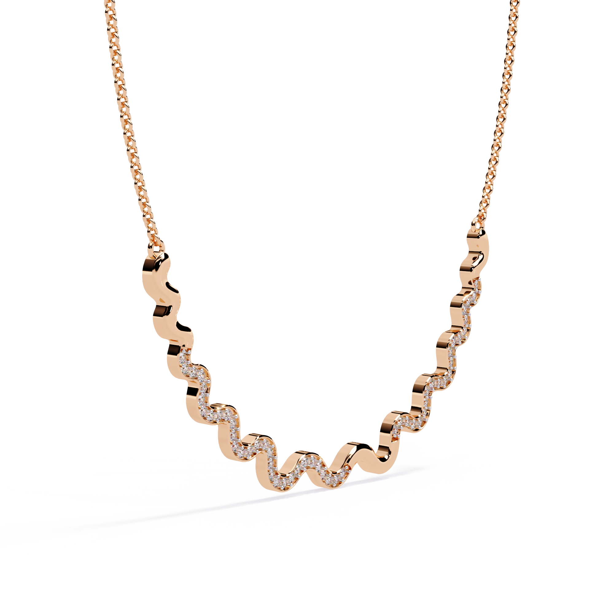 Beautiful Necklace For Ladies 18k Gold Lab Grown Diamond