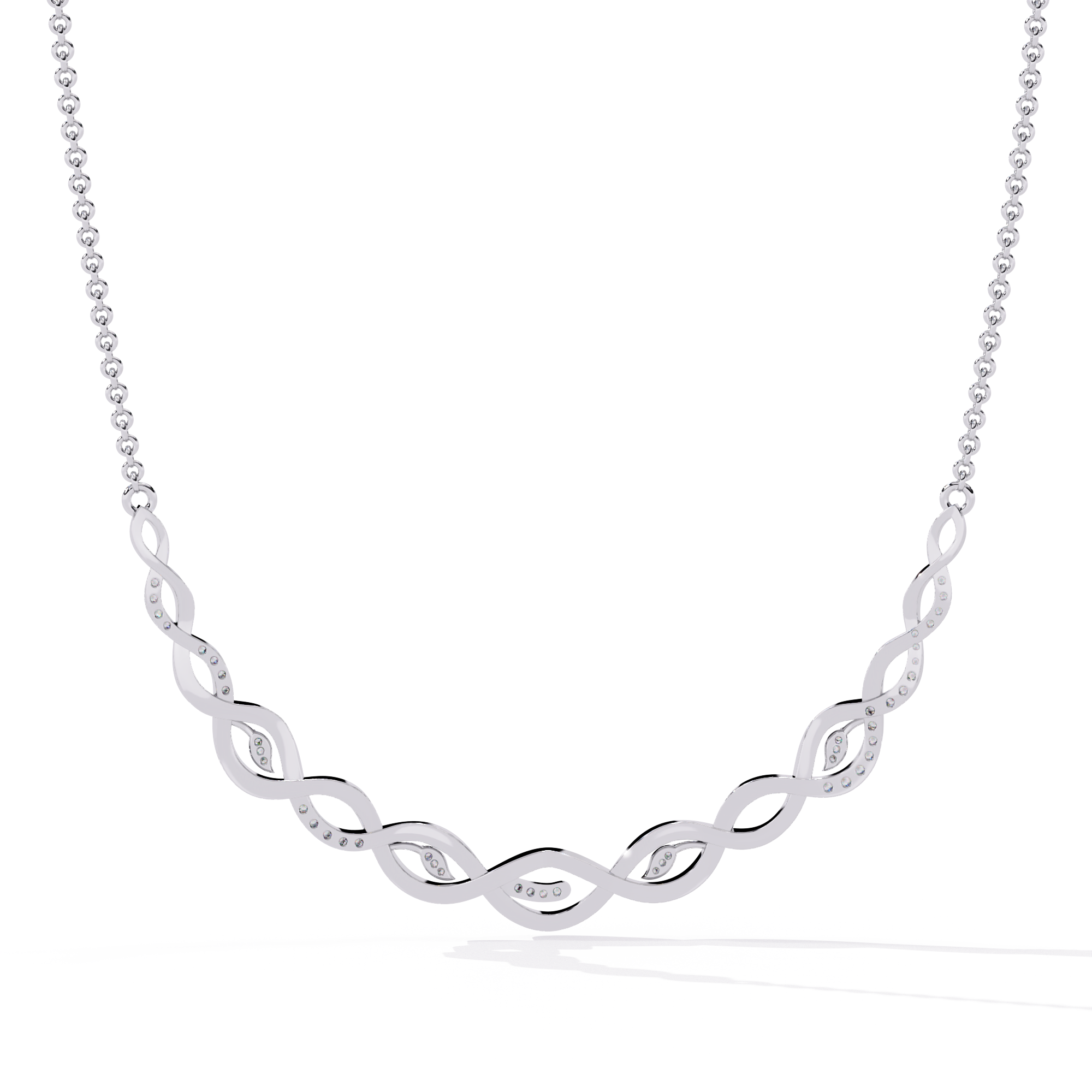 Beautiful Lab Grown Diamond Necklace For Ladies 18k Gold