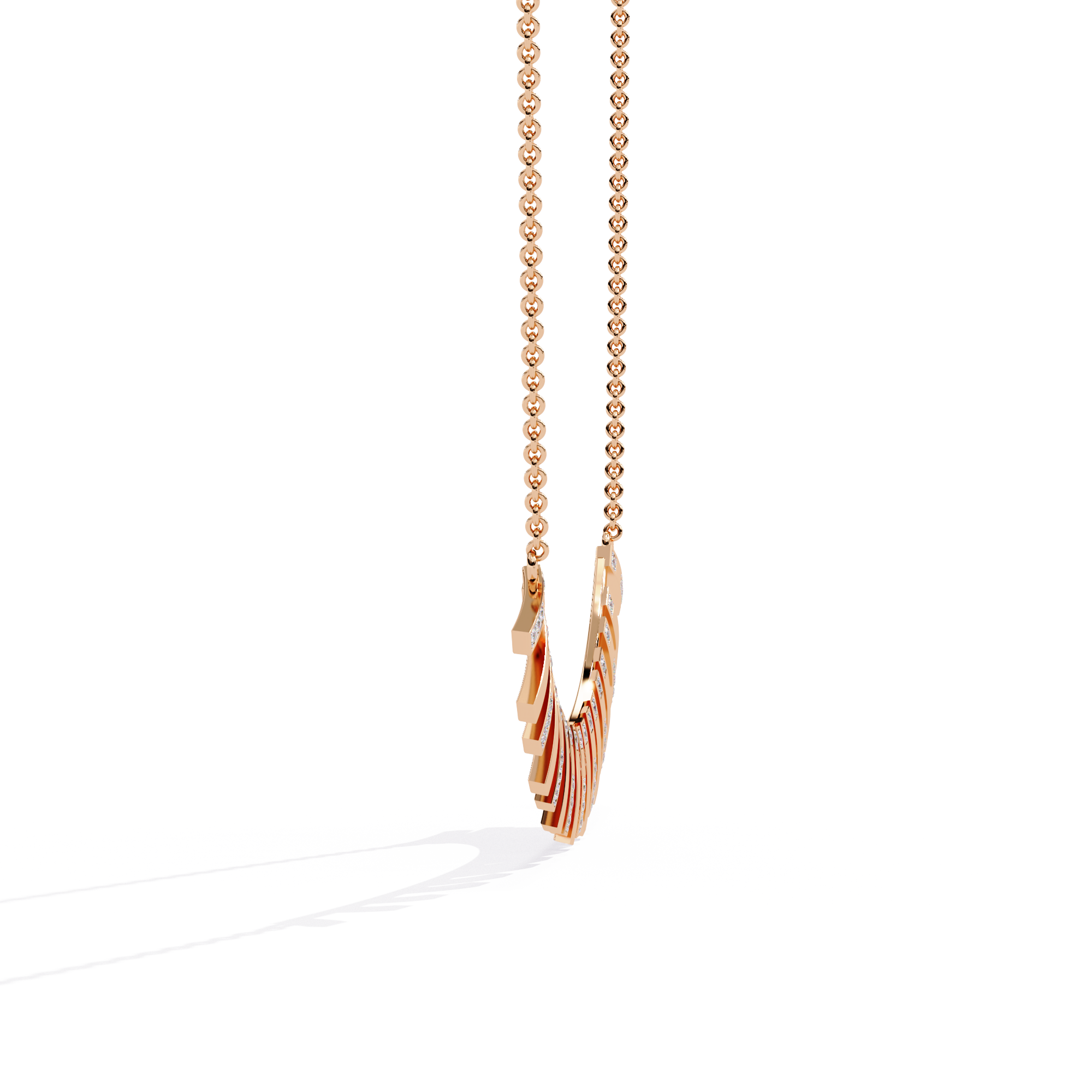 Ladies 18k Gold Lab Grown Diamond Beautiful Necklace