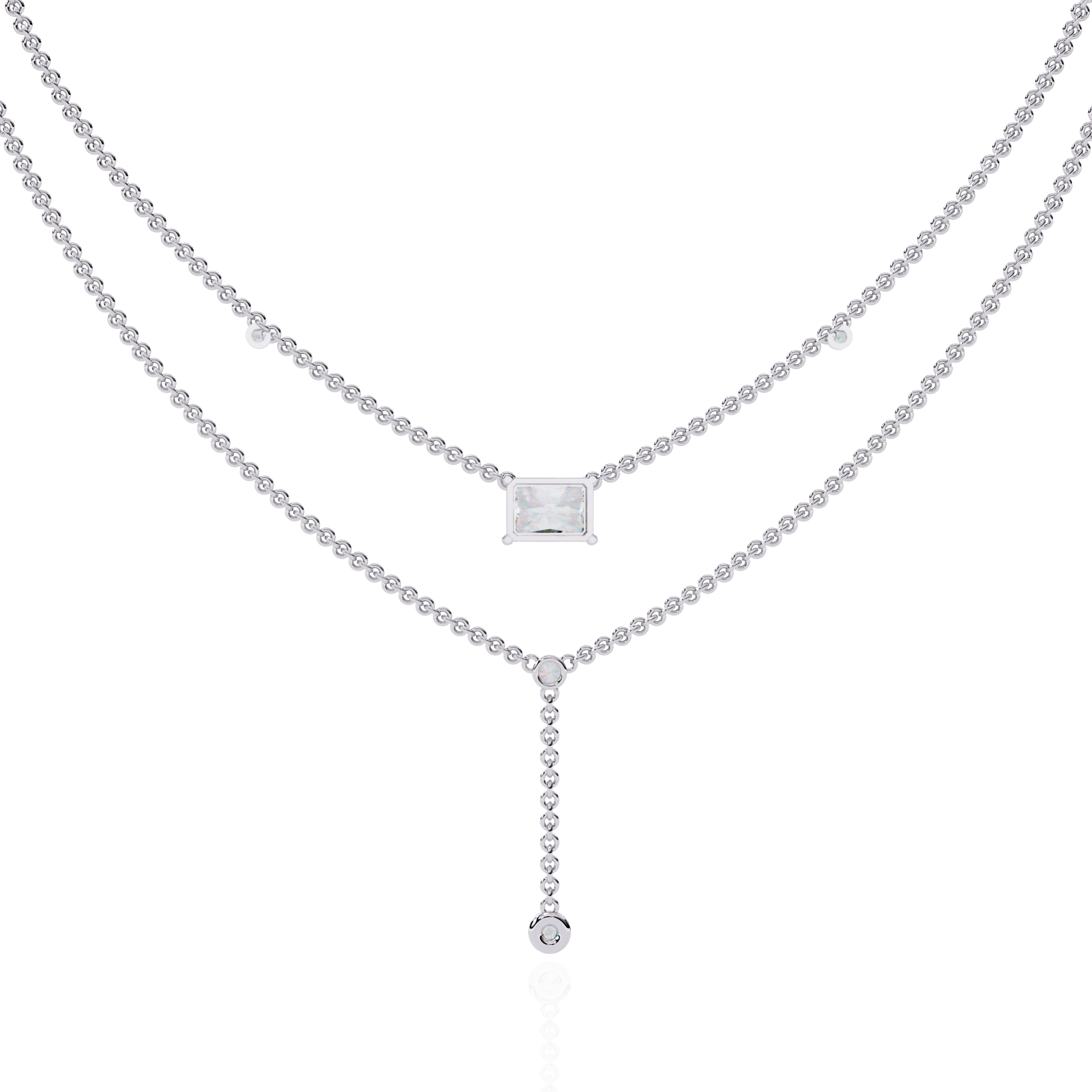 18k Gold Ladies Lab Grown Diamond Beautiful Necklace