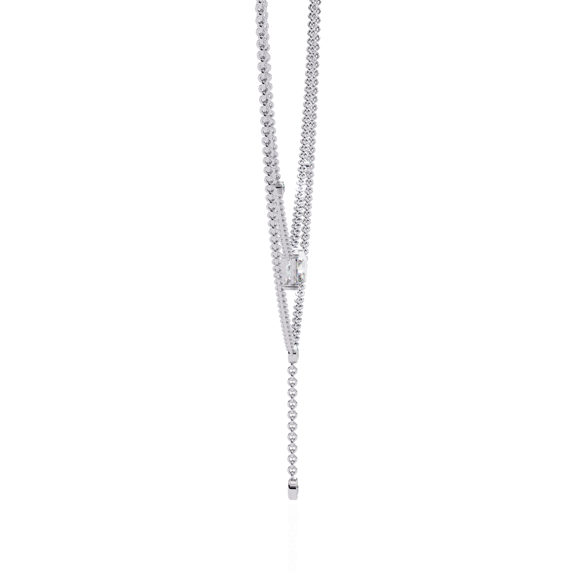 18k Gold Ladies Lab Grown Diamond Beautiful Necklace