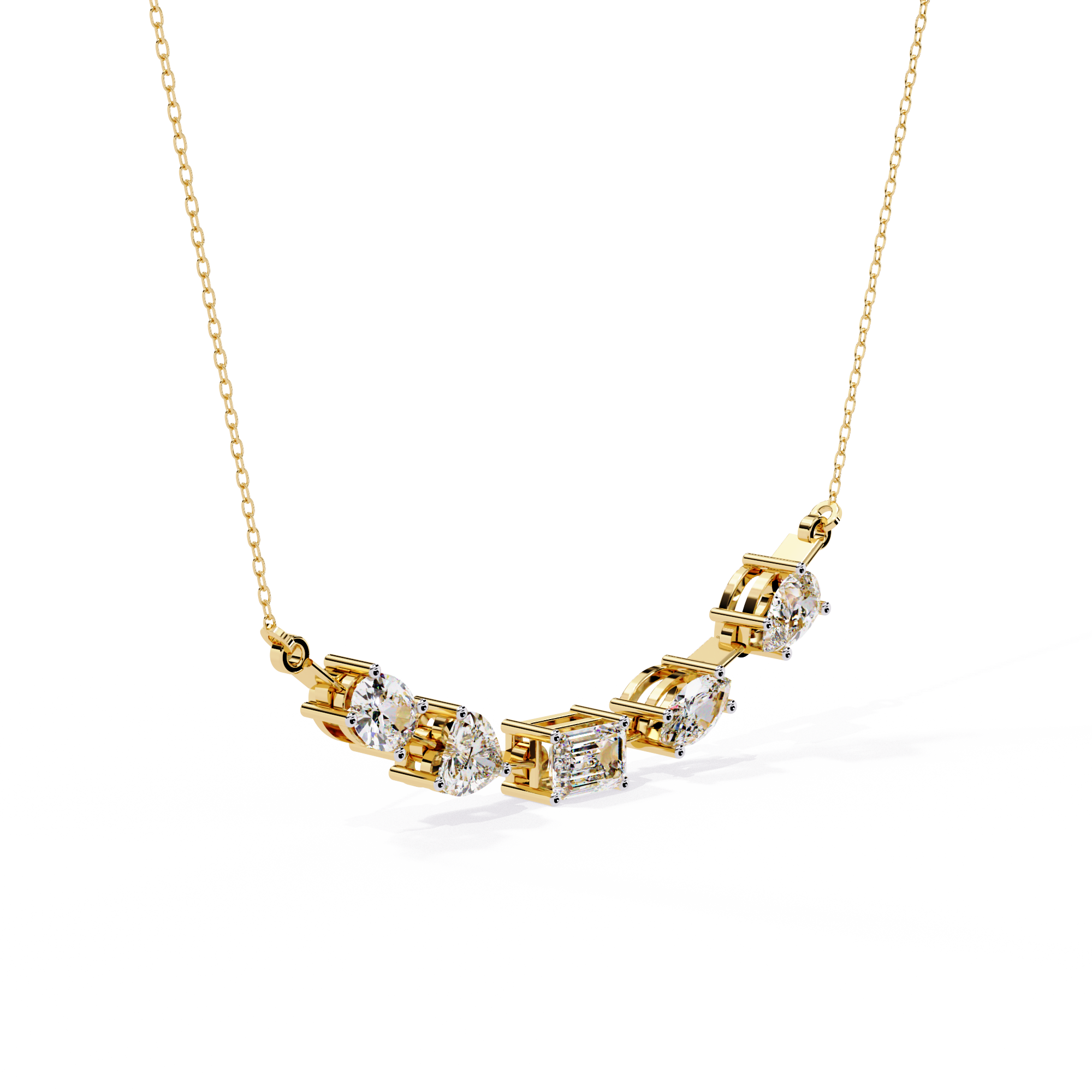 Beautiful Ladies Necklace 18k Gold Lab Grown Diamond