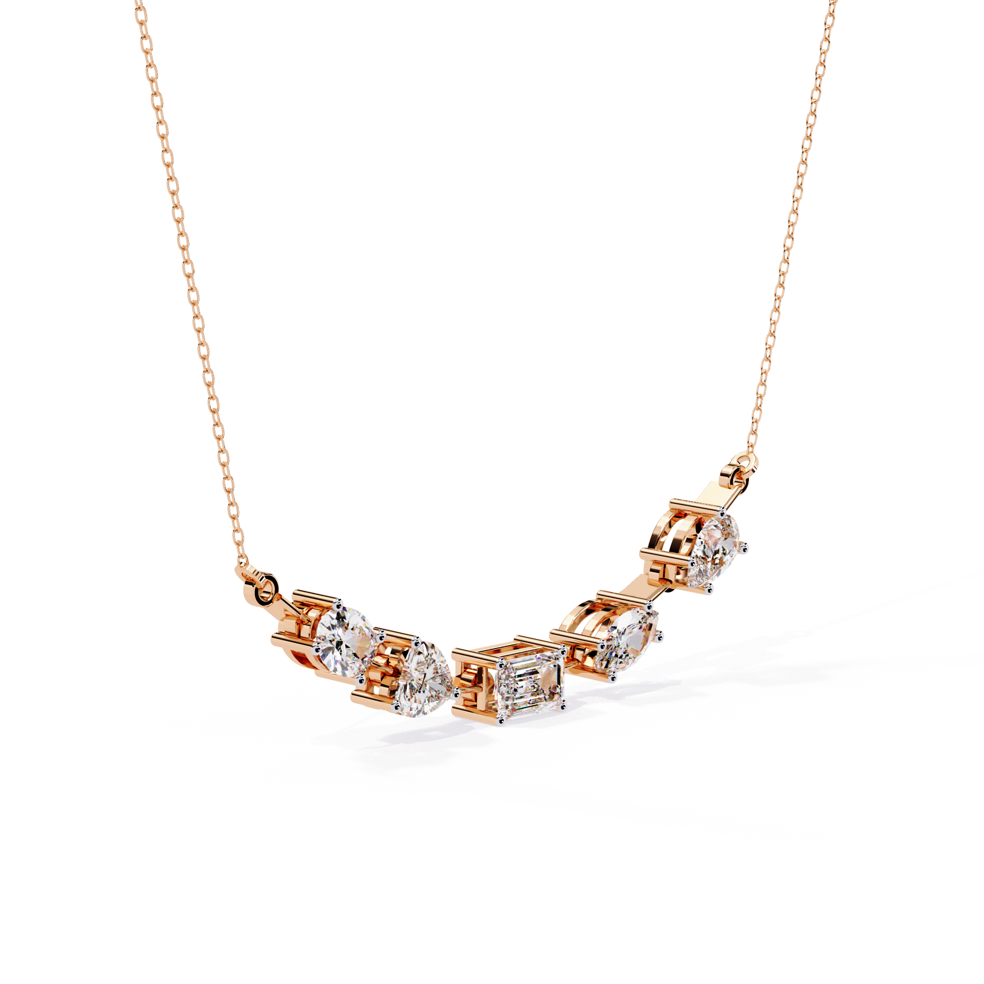 Beautiful Ladies Necklace 18k Gold Lab Grown Diamond
