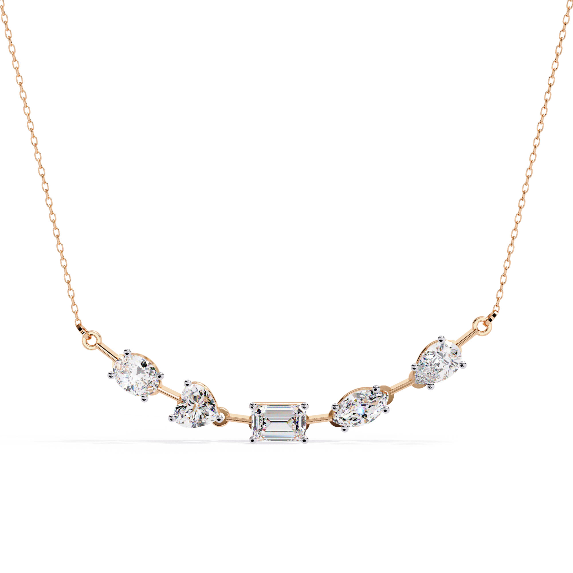 Beautiful Ladies Necklace 18k Gold Lab Grown Diamond