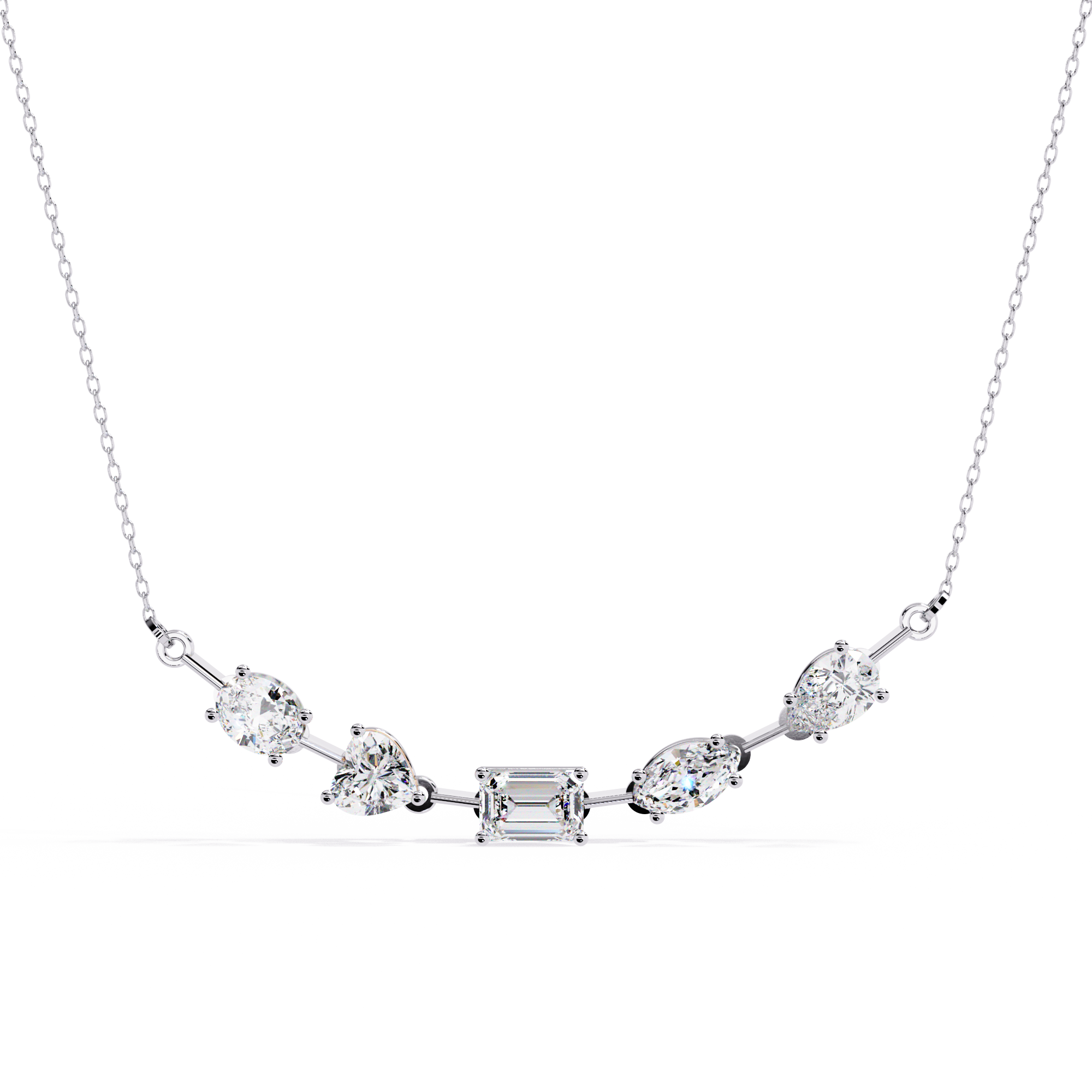 Beautiful Ladies Necklace 18k Gold Lab Grown Diamond