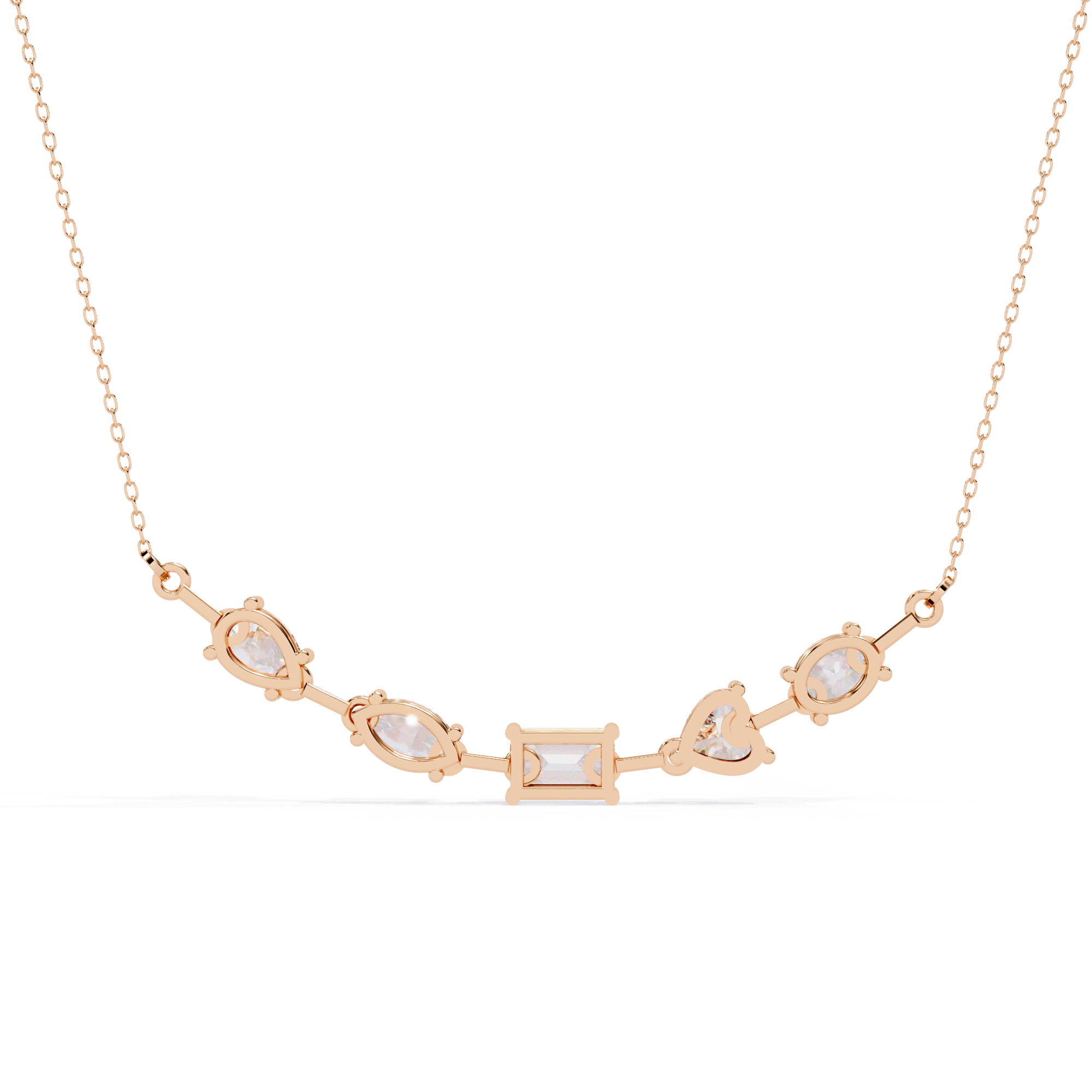 Beautiful Ladies Necklace 18k Gold Lab Grown Diamond