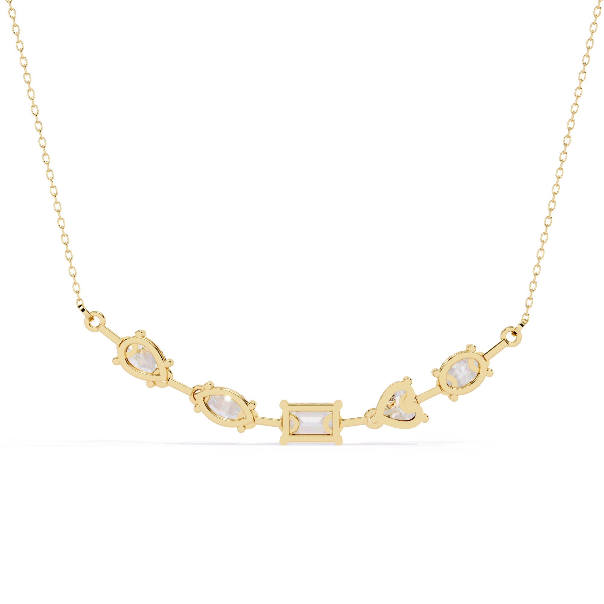 Beautiful Ladies Necklace 18k Gold Lab Grown Diamond