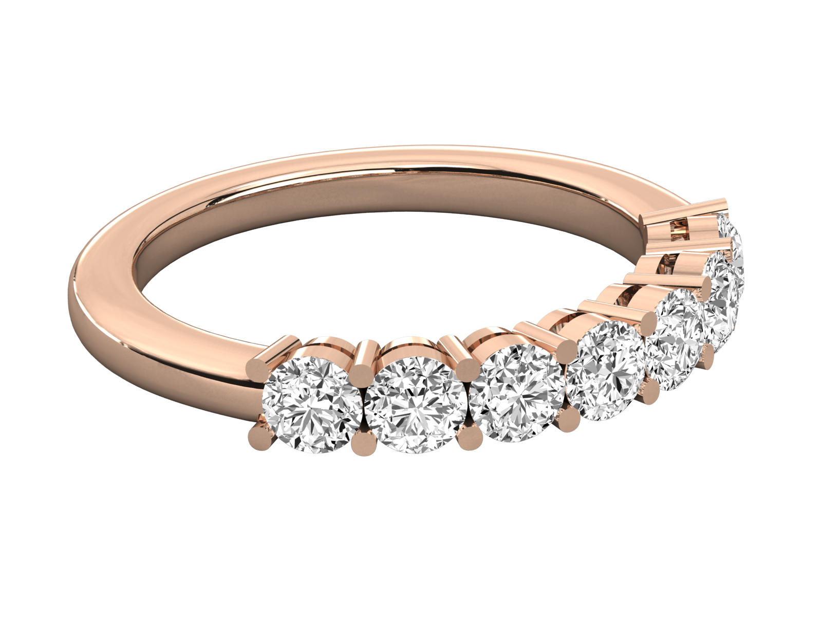 10K GOLD  LAB GROWN DIAMOND LADIES BAND RING.