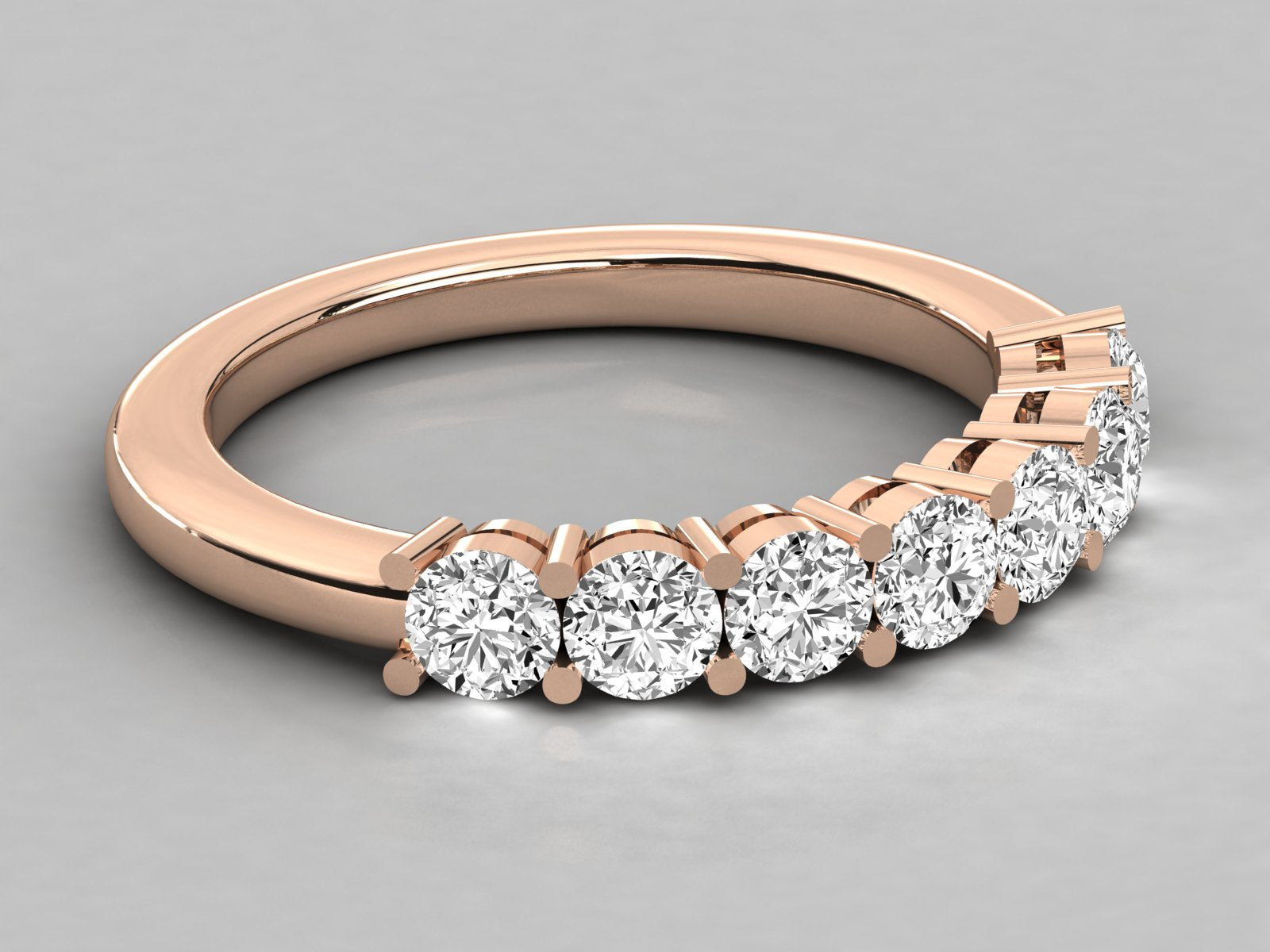 9K SOLITAIRE ROUND CUT LAB GROWN DIAMOND LADIES BRILLIANT RING.