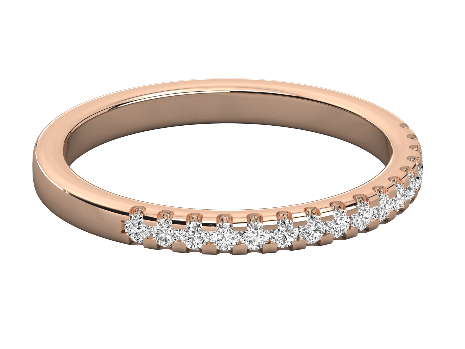 10K GOLD  LAB GROWN DIAMOND LADIES BAND RING.