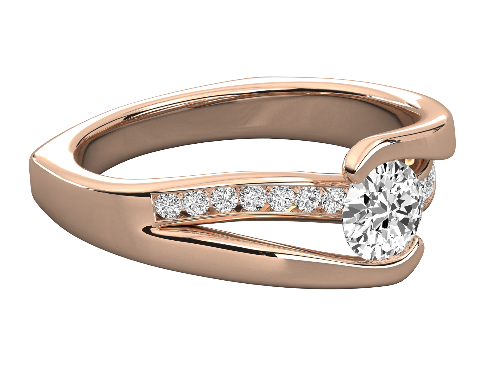 10K GOLD SOLITAIRE  LAB GROWN DIAMOND  BRILLIANT RING.