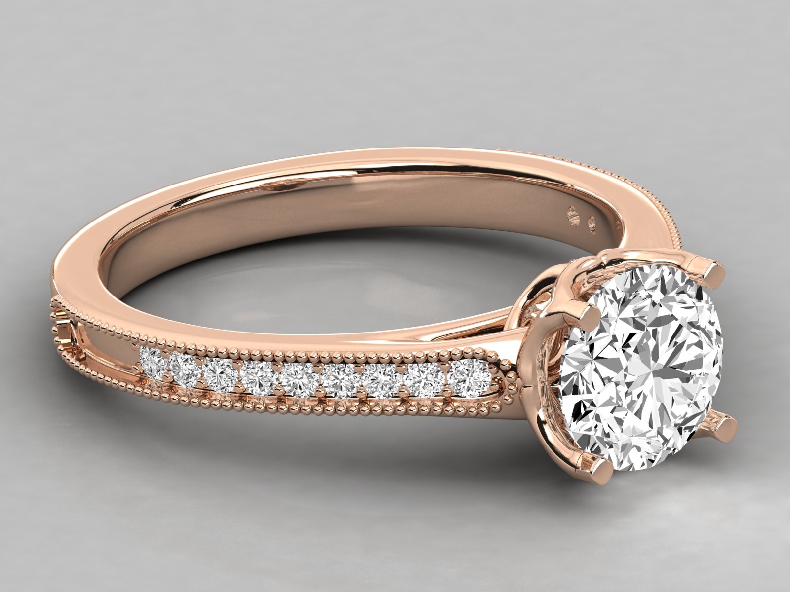 10K GOLD SOLITAIRE  LAB GROWN DIAMOND LADIES  RING.