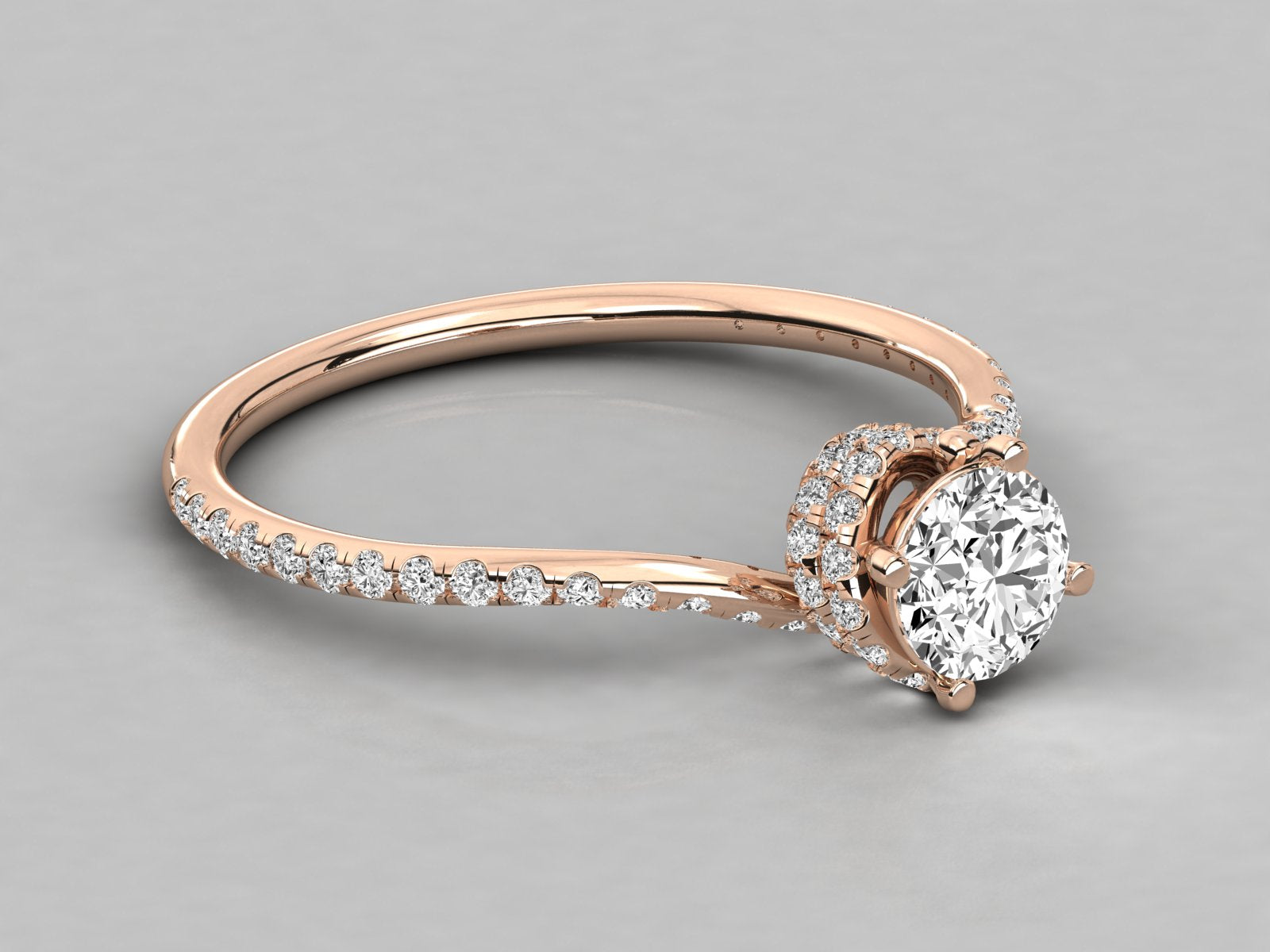10K GOLD SOLITAIRE LAB GROWN DIAMOND LADIES  RING.