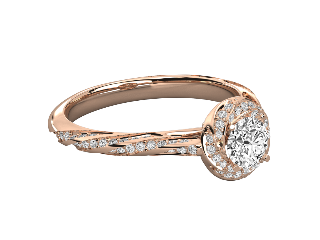 10k GOLD SOLITAIRE  LAB GROWN DIAMOND RING.