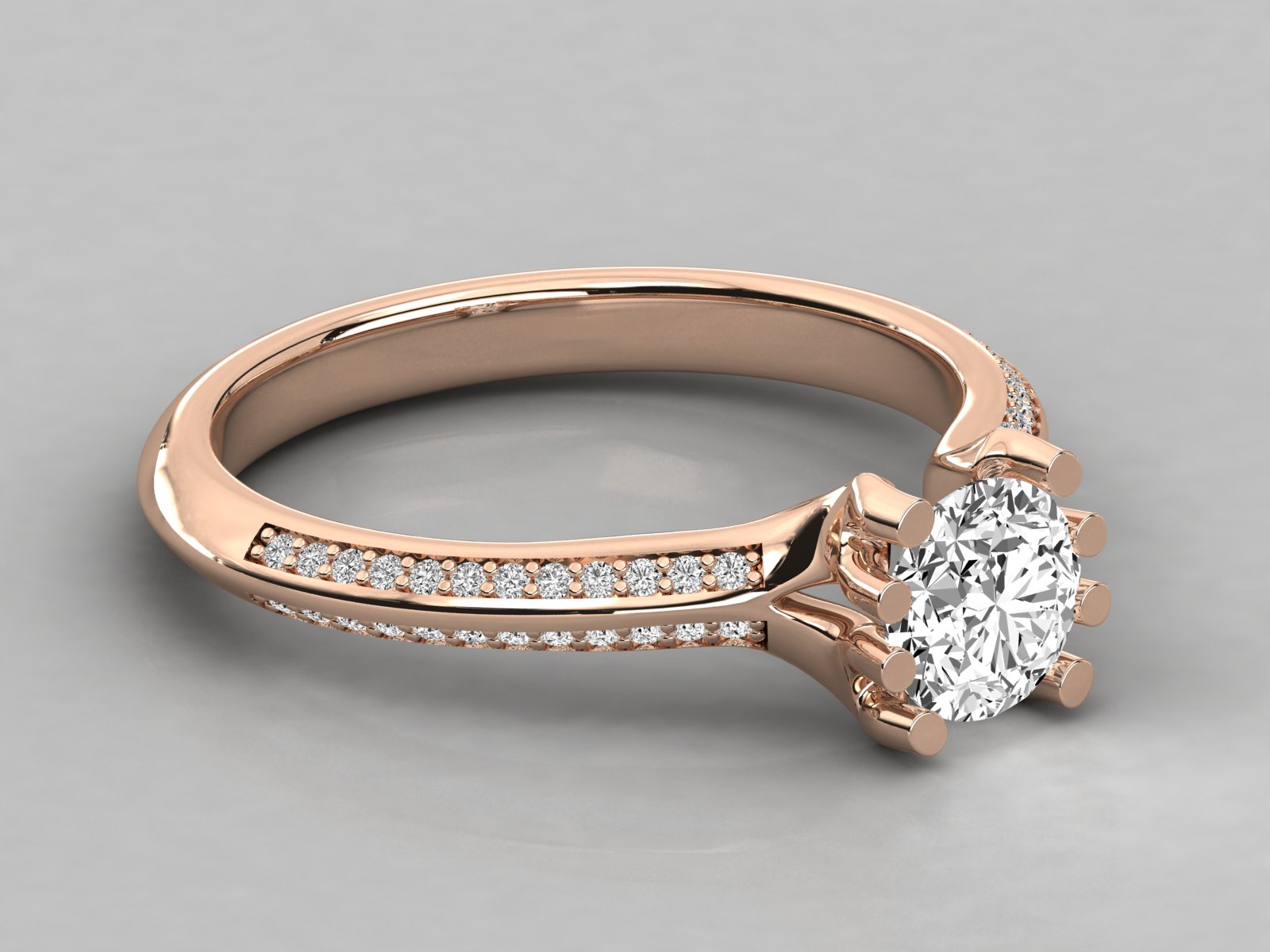 10K GOLD SOLITAIRE  LAB GROWN DIAMOND LADIES  RING.