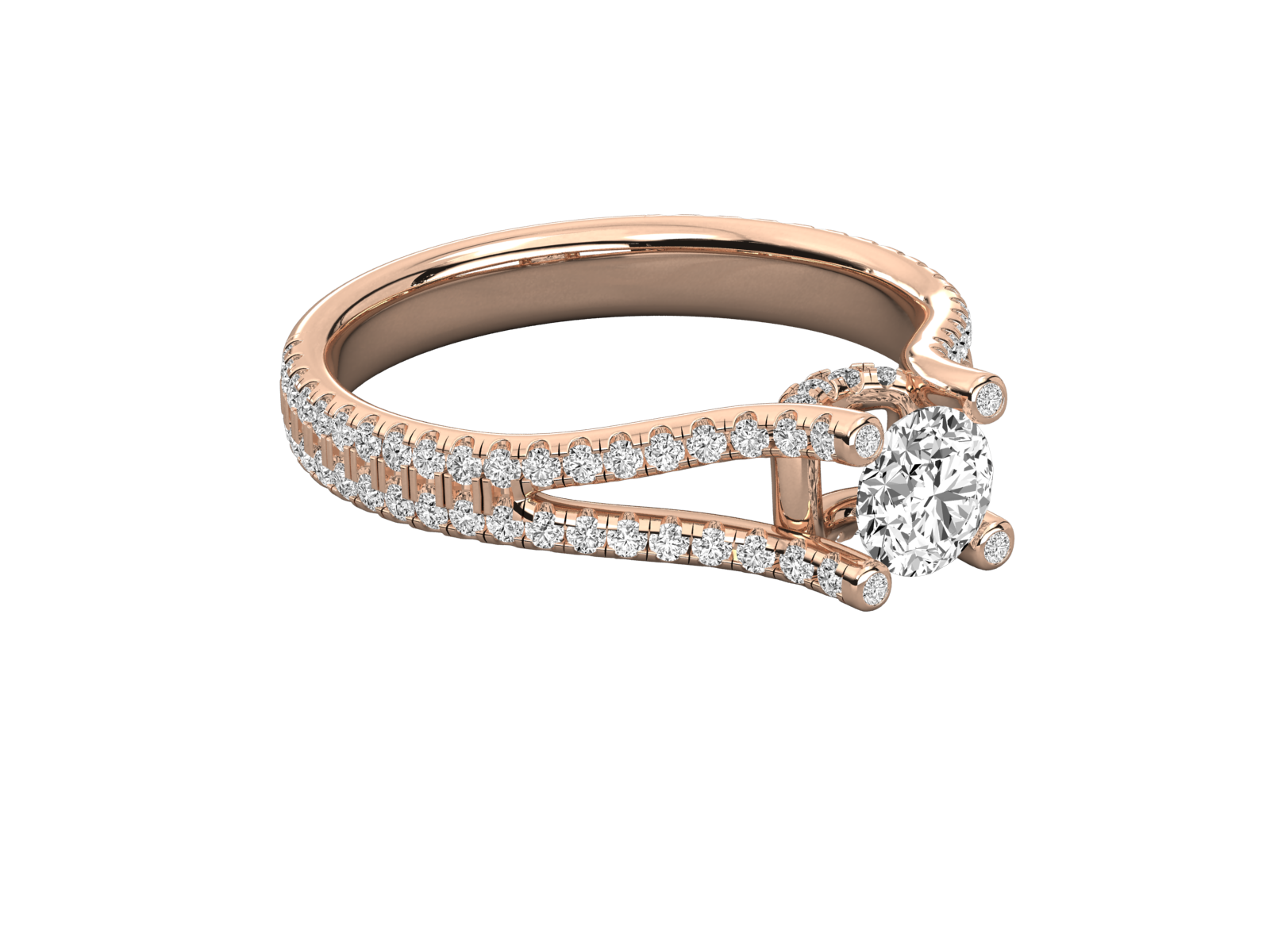 10K GOLD SOLITAIRE  LAB GROWN DIAMOND  BRILLIANT RING.