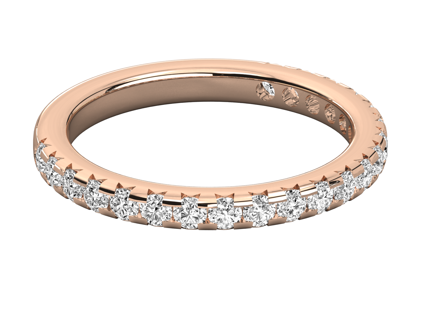 10K GOLD  LAB GROWN DIAMOND LADIES BAND RING.