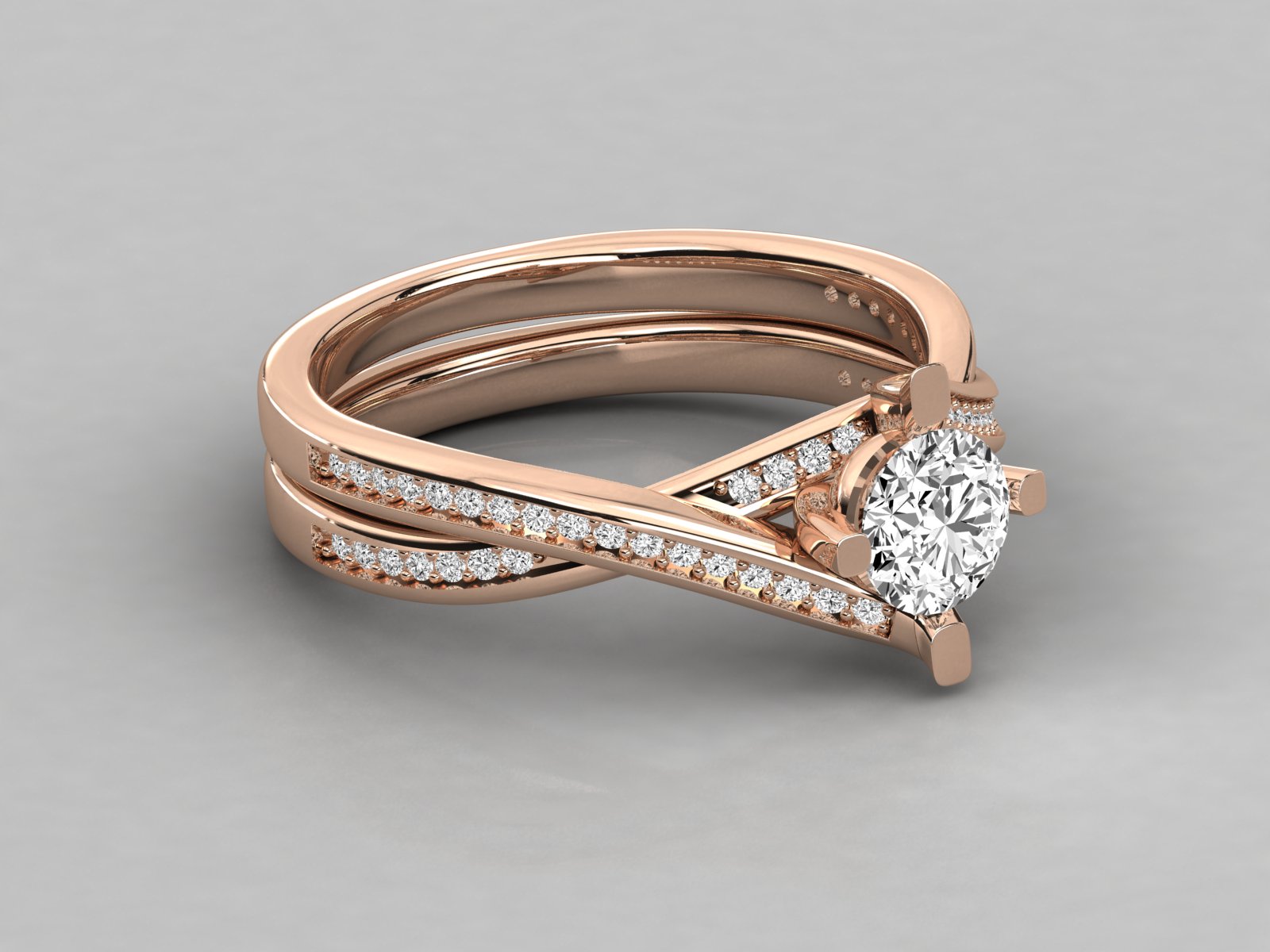 10K GOLD SOLITAIRE LAB GROWN DIAMOND  BRILLIANT RING.