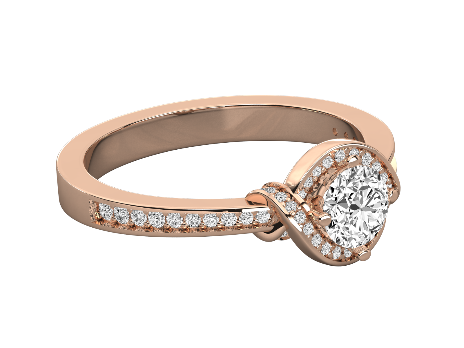 10K GOLD SOLITAIRE DIAMOND RING.