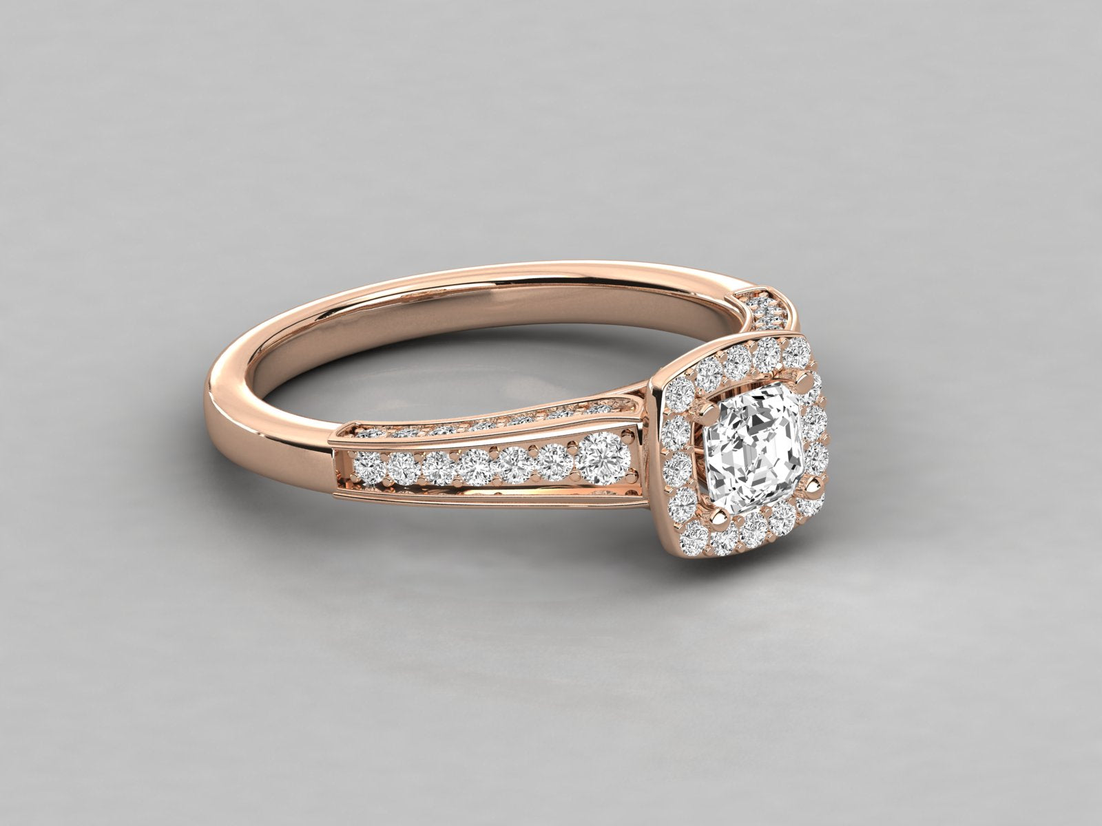 10K GOLD SOLITAIRE LAB GROWN DIAMOND LADIES  RING.