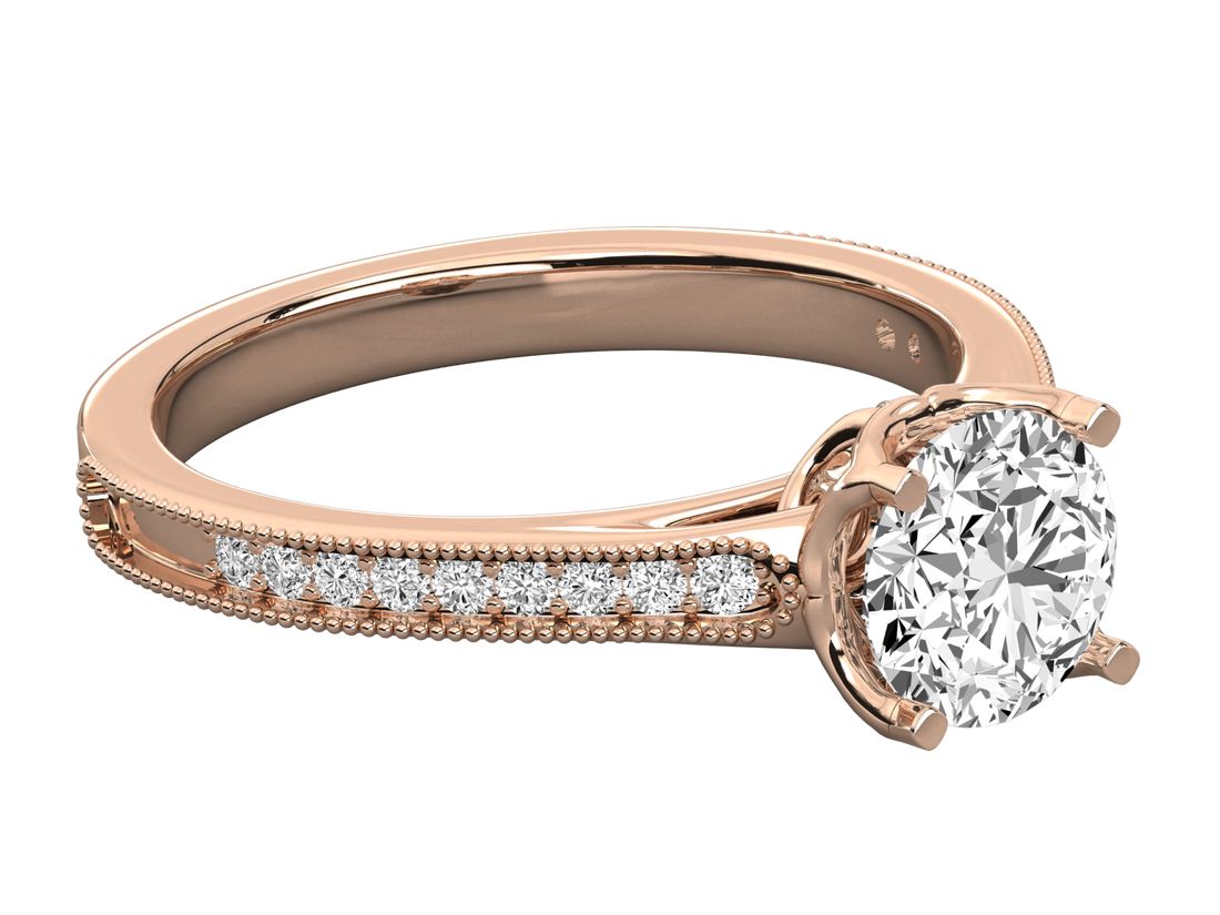 10K GOLD SOLITAIRE  LAB GROWN DIAMOND LADIES  RING.