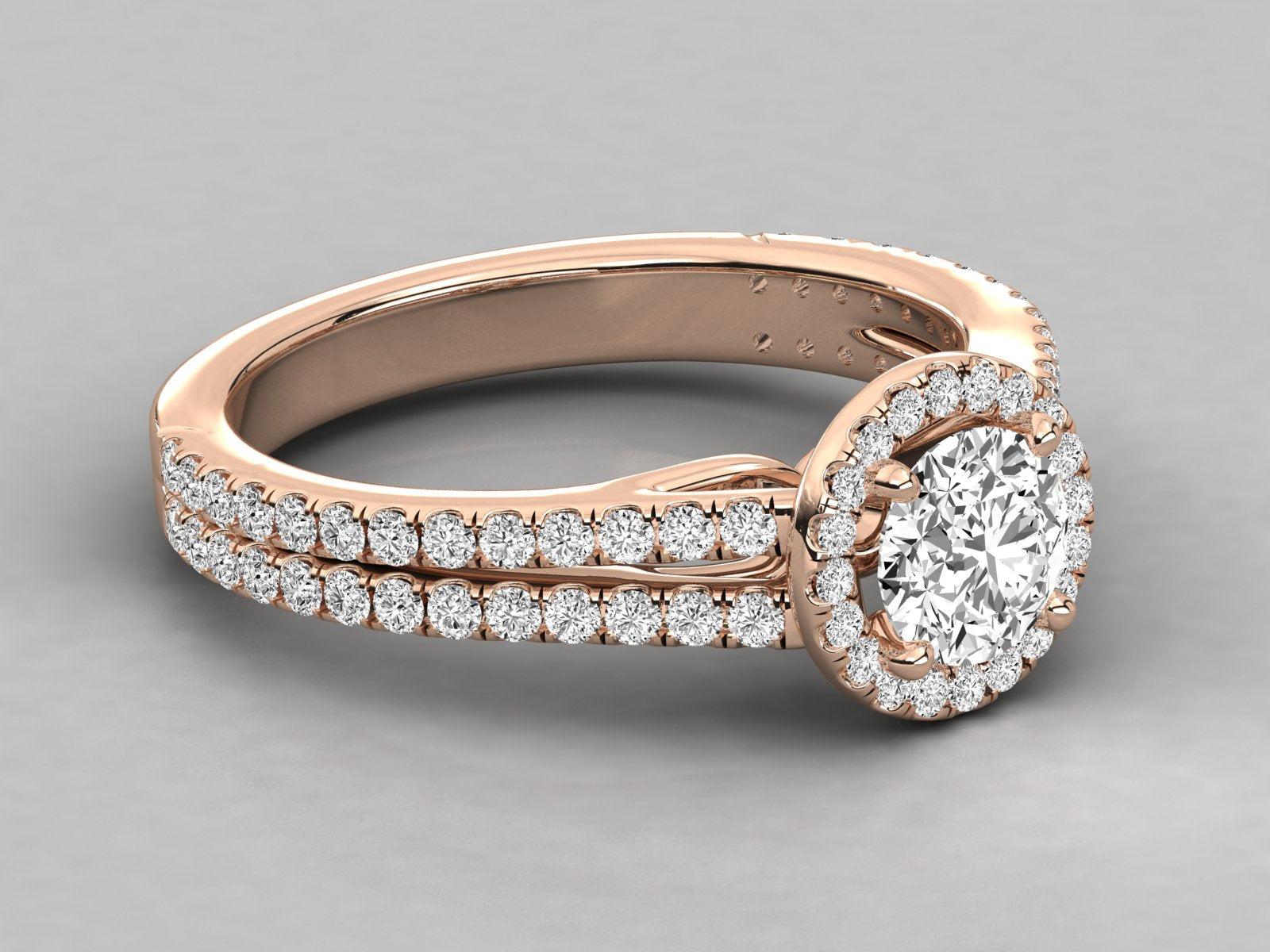 9K GOLD SOLITAIRE LAB GROWN DIAMOND LADIES  RING.