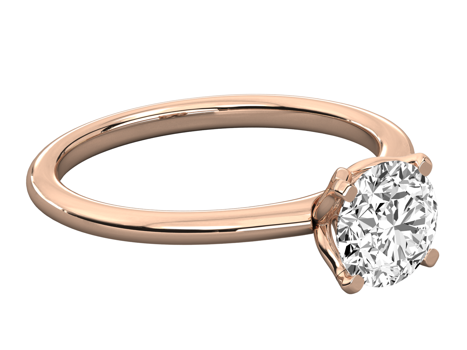10K GOLD SOLITAIRE  LAB GROWN DIAMOND LADIES  RING.
